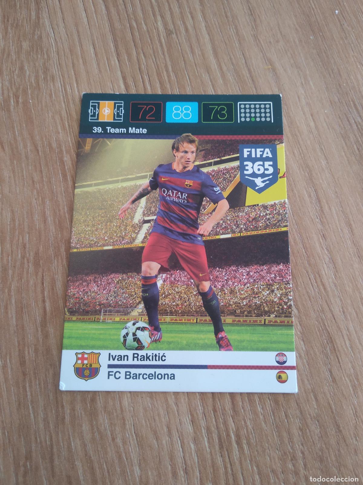 Cromos de F&uacute;tbol: 39 RAKITIC BARCELONA BAR&Ccedil;A CROMO FUTBOL PANINI FIFA 365 2015-2016 ADRENALYN 15-16