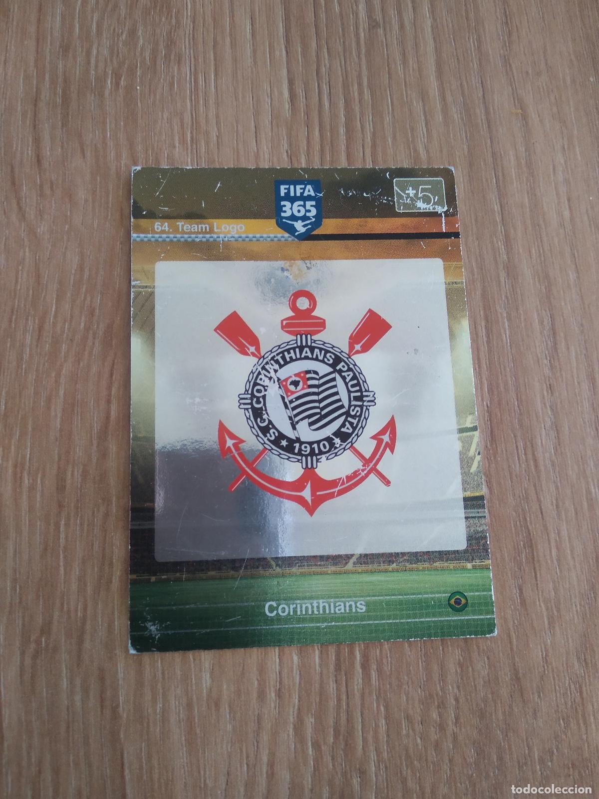 Cromos de F&uacute;tbol: 64 ESCUDO CORINTHIANS CROMO FUTBOL PANINI FIFA 365 2015-2016 ADRENALYN 15-16