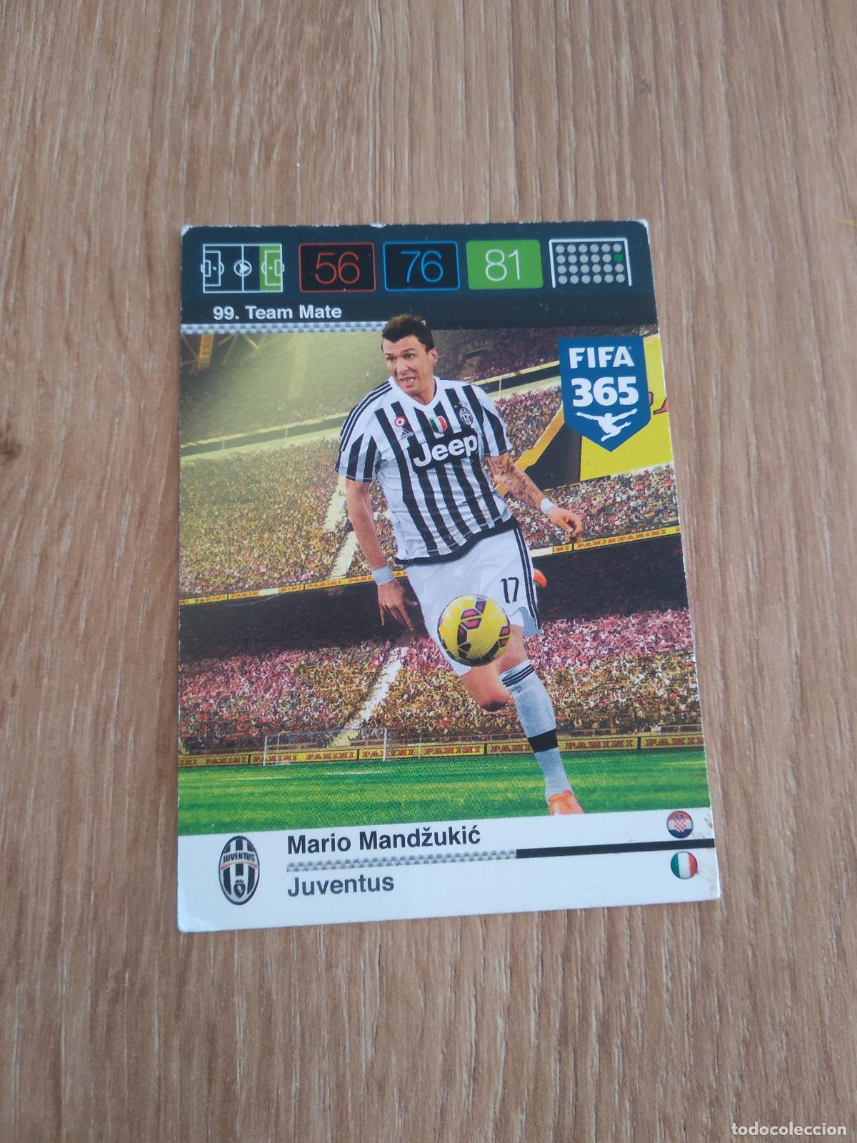 Cromos de F&uacute;tbol: 99 MANDZUKIC JUVENTUS TURIN CROMO FUTBOL PANINI FIFA 365 2015-2016 ADRENALYN 15-16