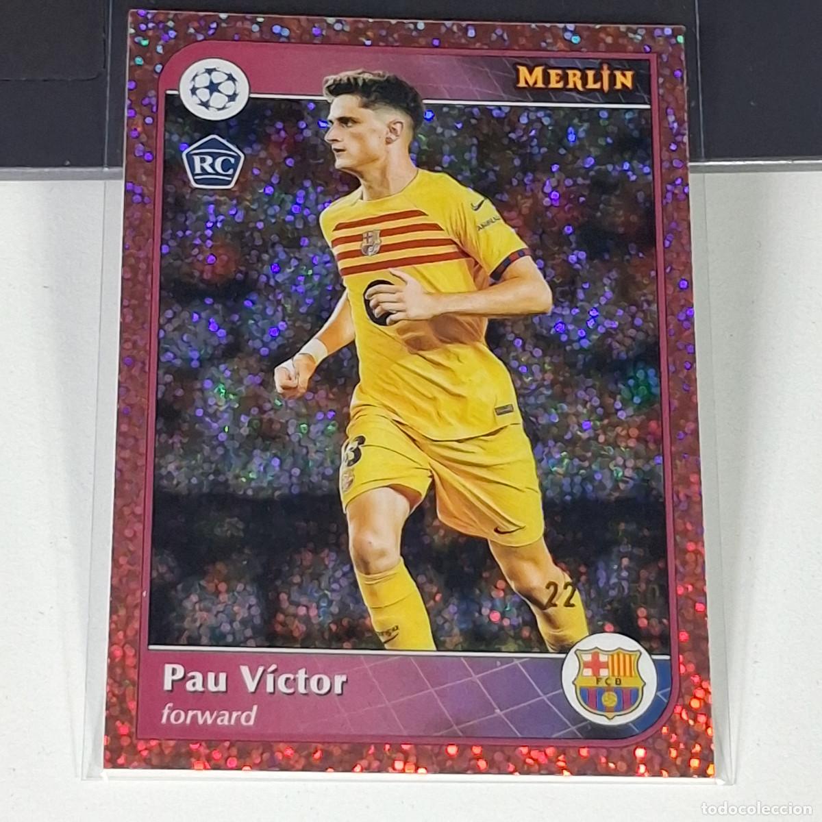 Cromos de F&uacute;tbol: 43 PAU VICTOR NUMERADA /250 RC 2024-25 TOPPS MERLIN UCC ROSE GOLD REFACTOR PARALELL PARALELA