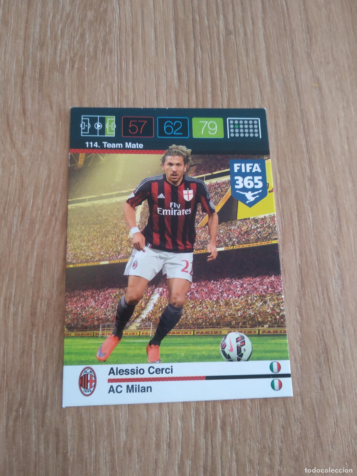 Cromos de F&uacute;tbol: 114 ALESSIO CERCI AC MILAN CROMO FUTBOL PANINI FIFA 365 2015-2016 ADRENALYN 15-16