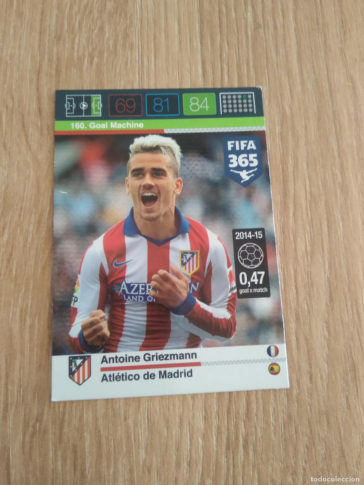Cromos de F&uacute;tbol: 160 GRIEZMANN ATLETICO MADRID CROMO FUTBOL PANINI FIFA 365 2015-2016 ADRENALYN 15-16