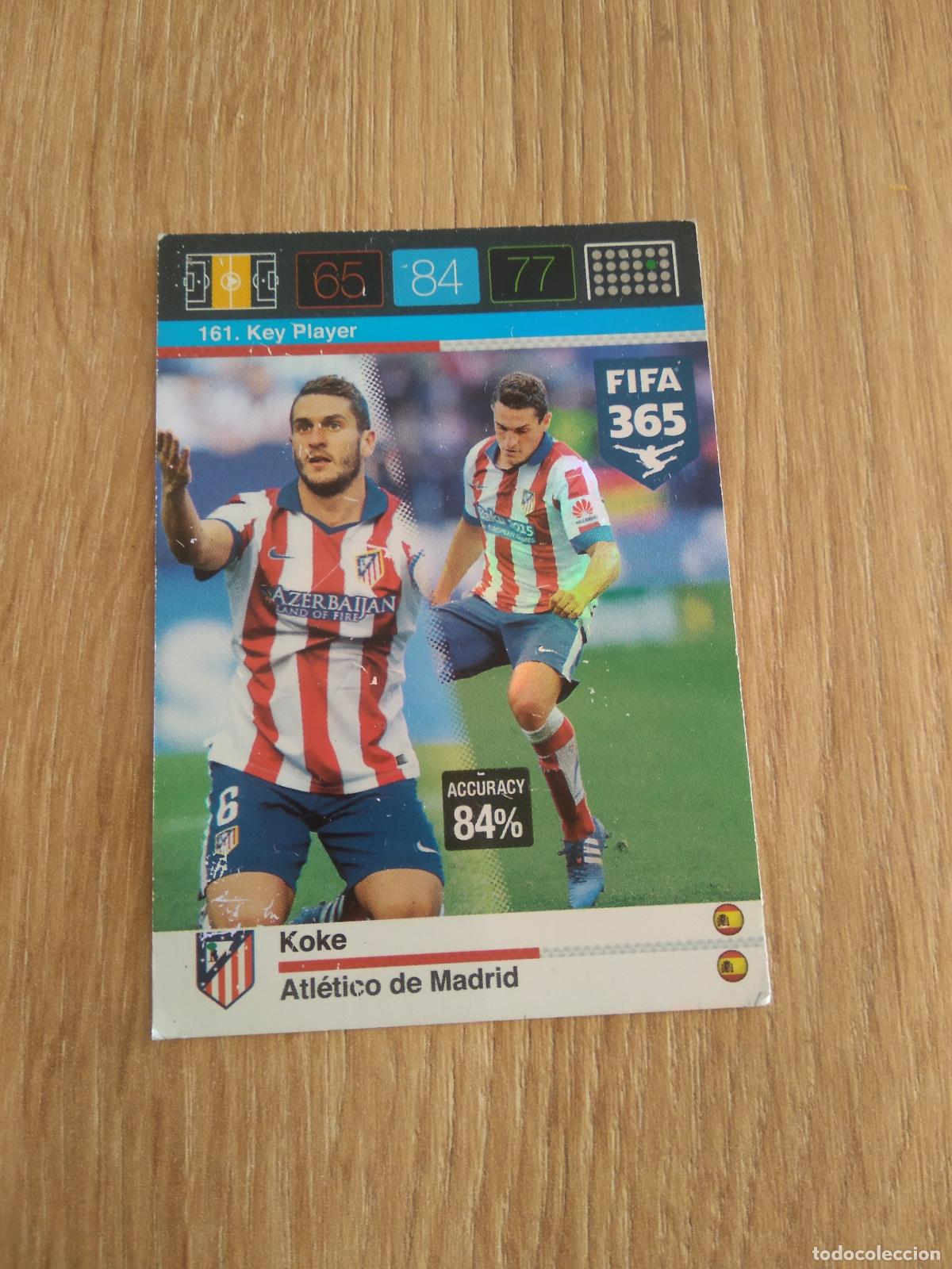 Cromos de F&uacute;tbol: 161 KOKE ATLETICO MADRID CROMO FUTBOL PANINI FIFA 365 2015-2016 ADRENALYN 15-16