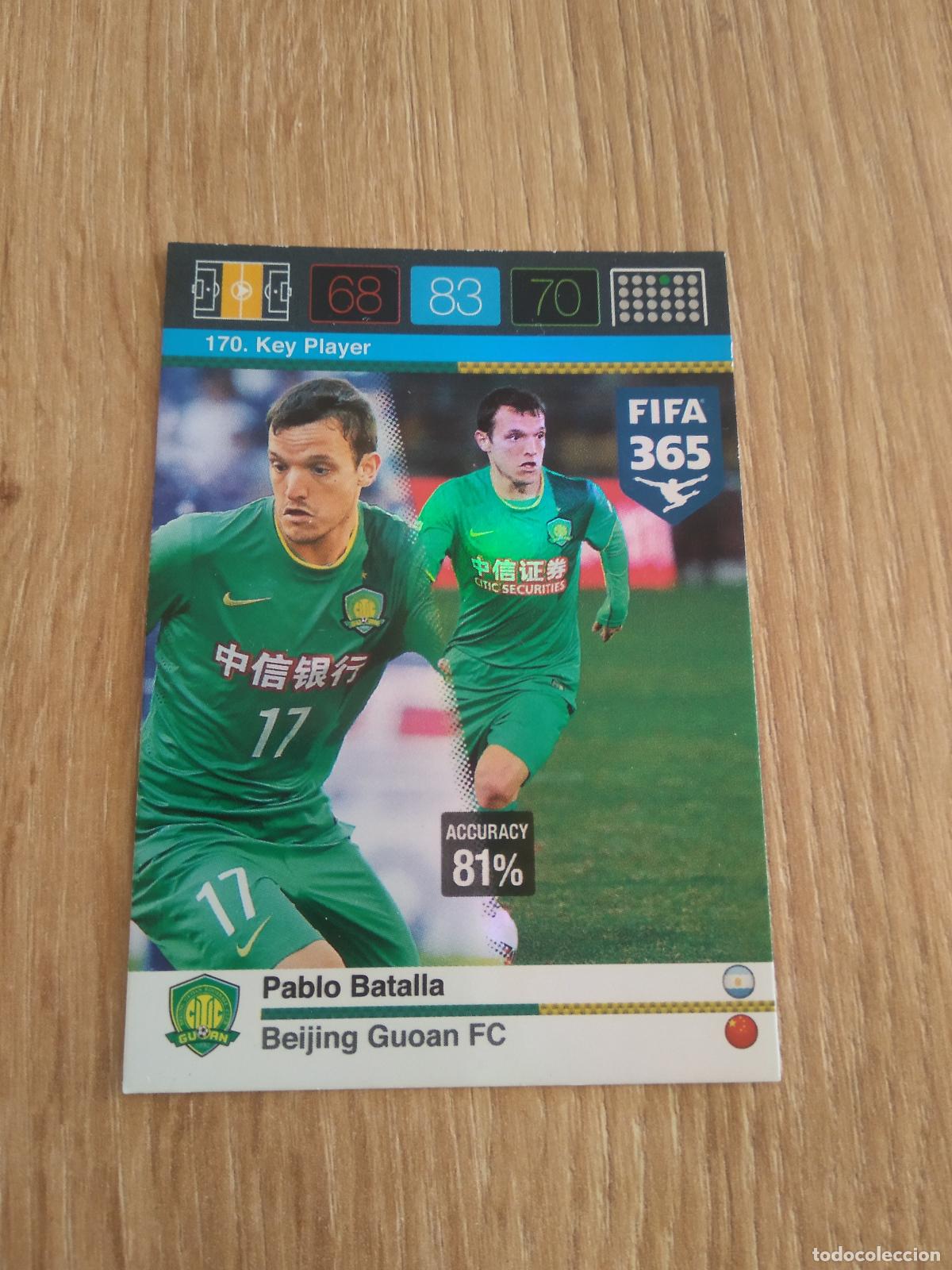Cromos de F&uacute;tbol: 170 PABLO BATALLA BEIJING GUOAN CROMO FUTBOL PANINI FIFA 365 2015-2016 ADRENALYN 15-16