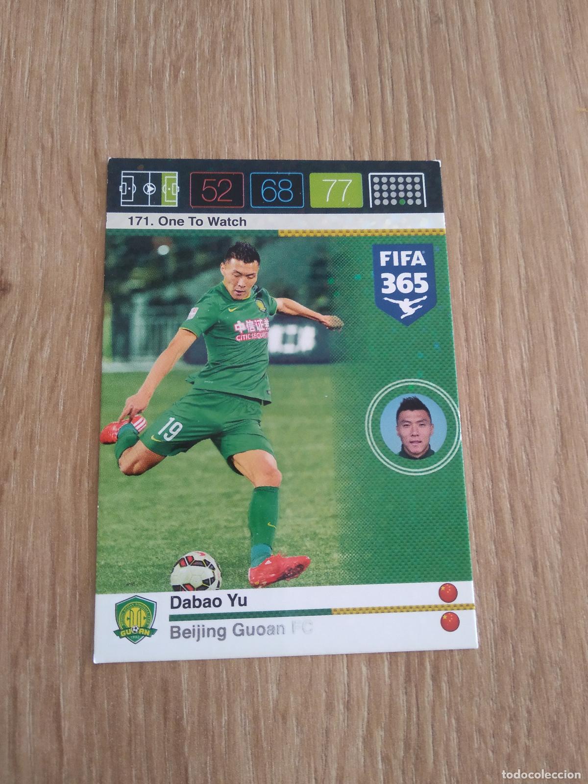 Cromos de F&uacute;tbol: 171 DABAO YU BEIJING GUOAN CROMO FUTBOL PANINI FIFA 365 2015-2016 ADRENALYN 15-16