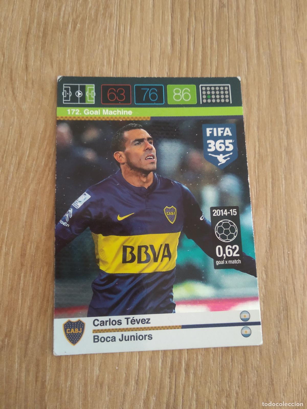 Cromos de F&uacute;tbol: 172 TEVEZ BOCA JUNIORS CROMO FUTBOL PANINI FIFA 365 2015-2016 ADRENALYN 15-16