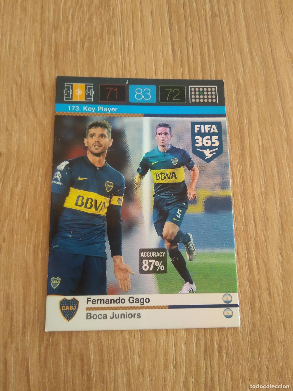 Cromos de F&uacute;tbol: 173 GAGO BOCA JUNIORS CROMO FUTBOL PANINI FIFA 365 2015-2016 ADRENALYN 15-16