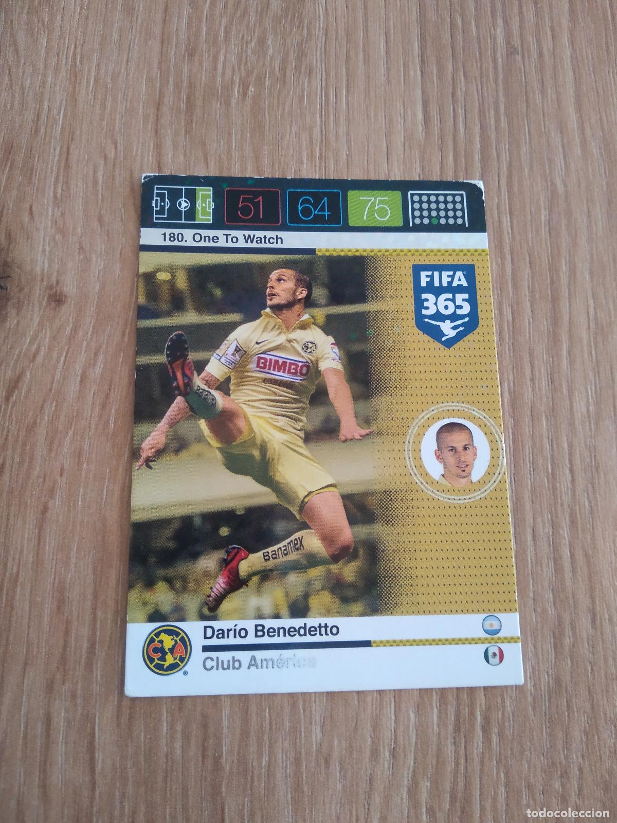 Cromos de F&uacute;tbol: 180 DARIO BENEDETTO CLUB AMERICA CROMO FUTBOL PANINI FIFA 365 2015-2016 ADRENALYN 15-16