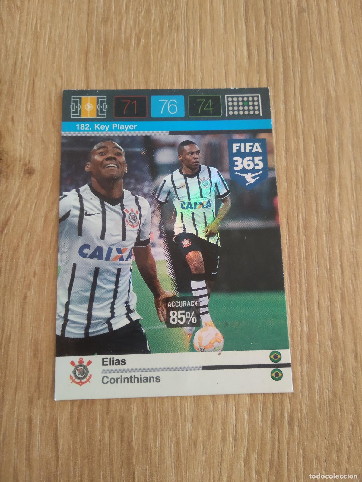 Cromos de F&uacute;tbol: 182 ELIAS CORINTHIANS CROMO FUTBOL PANINI FIFA 365 2015-2016 ADRENALYN 15-16