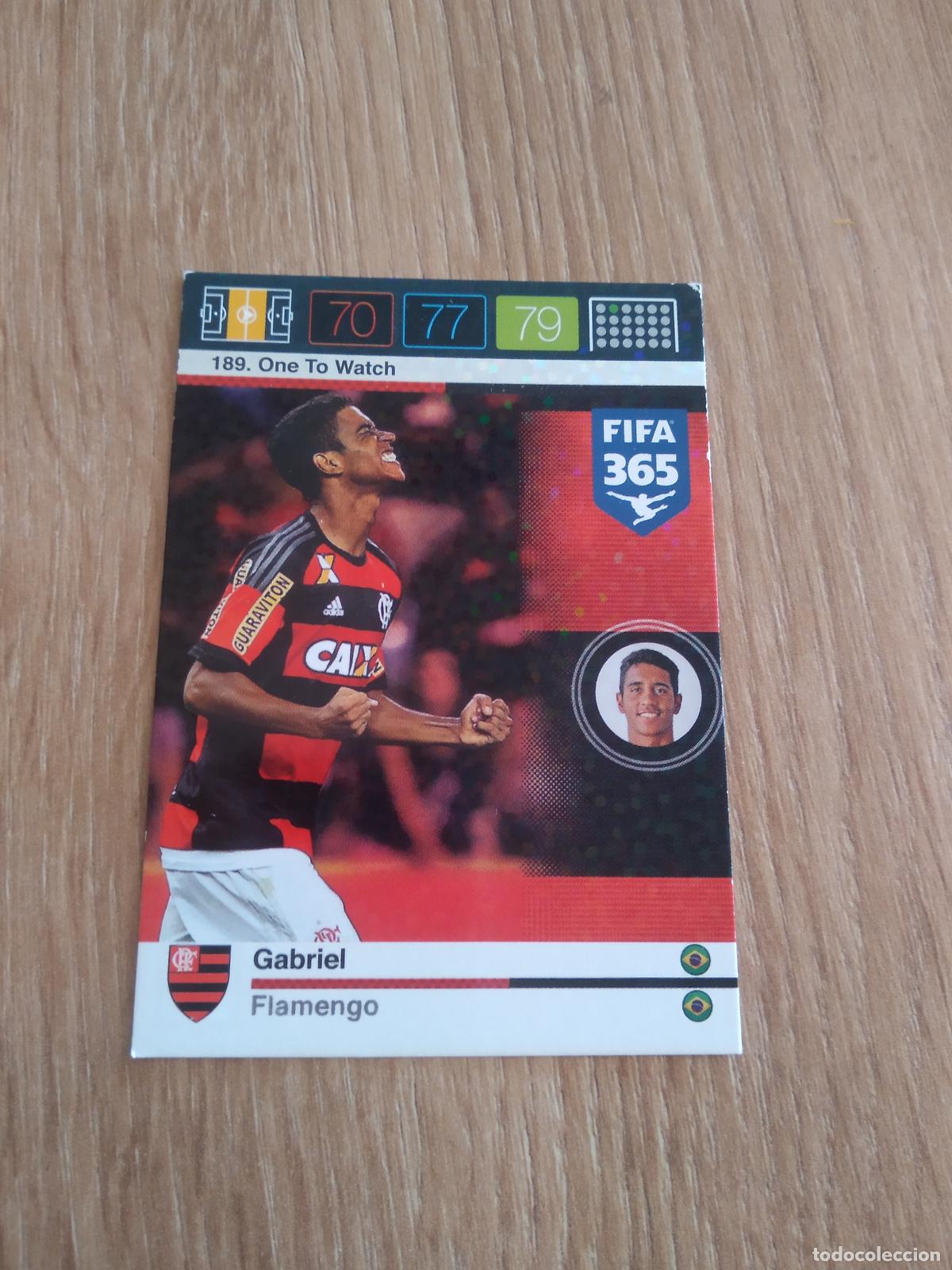 Cartes &agrave; collectionner de Football: 189 GABRIEL FLAMENGO CROMO FUTBOL PANINI FIFA 365 2015-2016 ADRENALYN 15-16