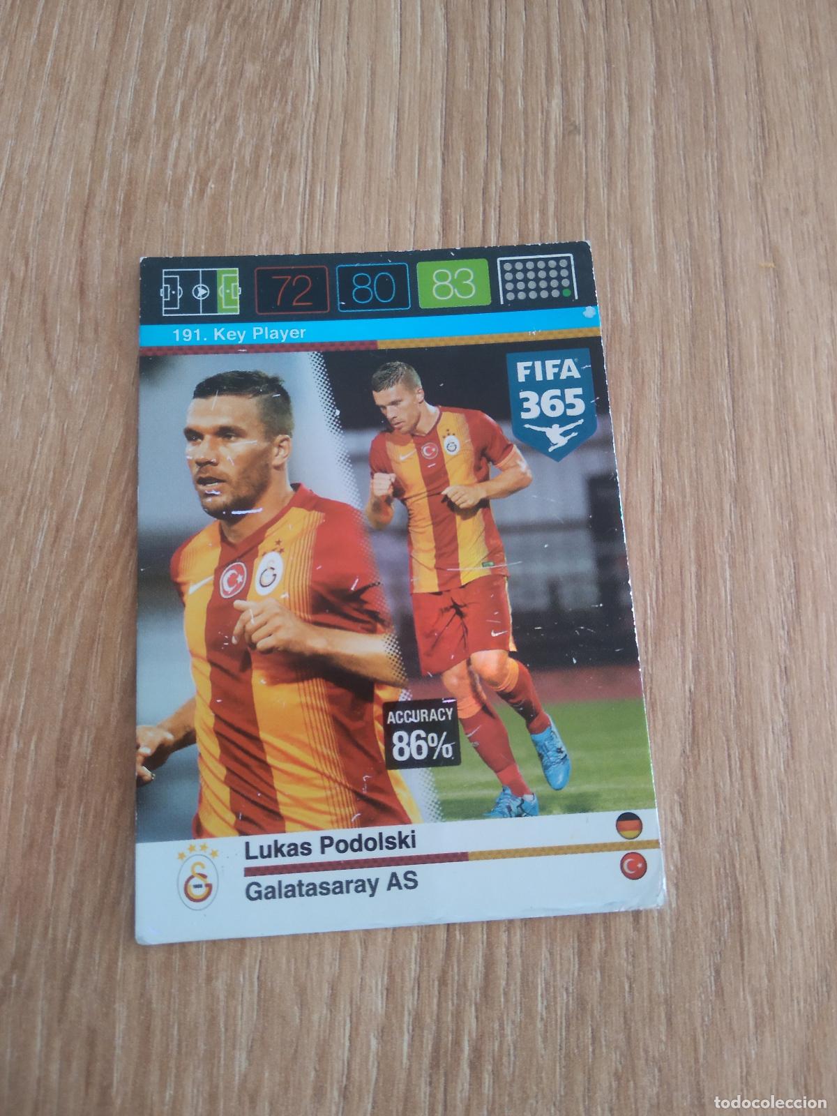 Fu&szlig;ball-Sticker: 191 PODOLSKI GALATASARAY CROMO FUTBOL PANINI FIFA 365 2015-2016 ADRENALYN 15-16