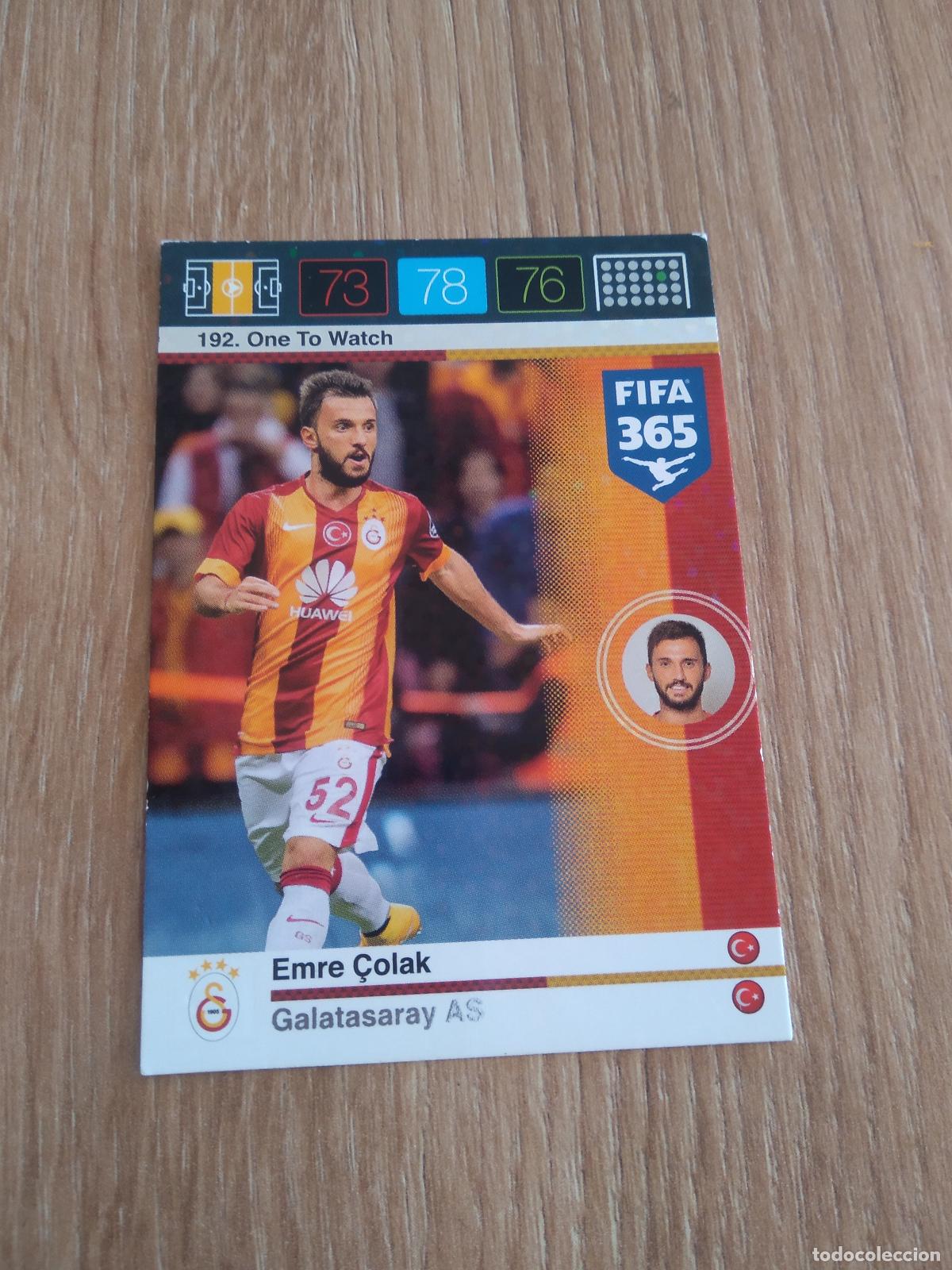 Cromos de F&uacute;tbol: 192 EMRE COLAK GALATASARAY CROMO FUTBOL PANINI FIFA 365 2015-2016 ADRENALYN 15-16