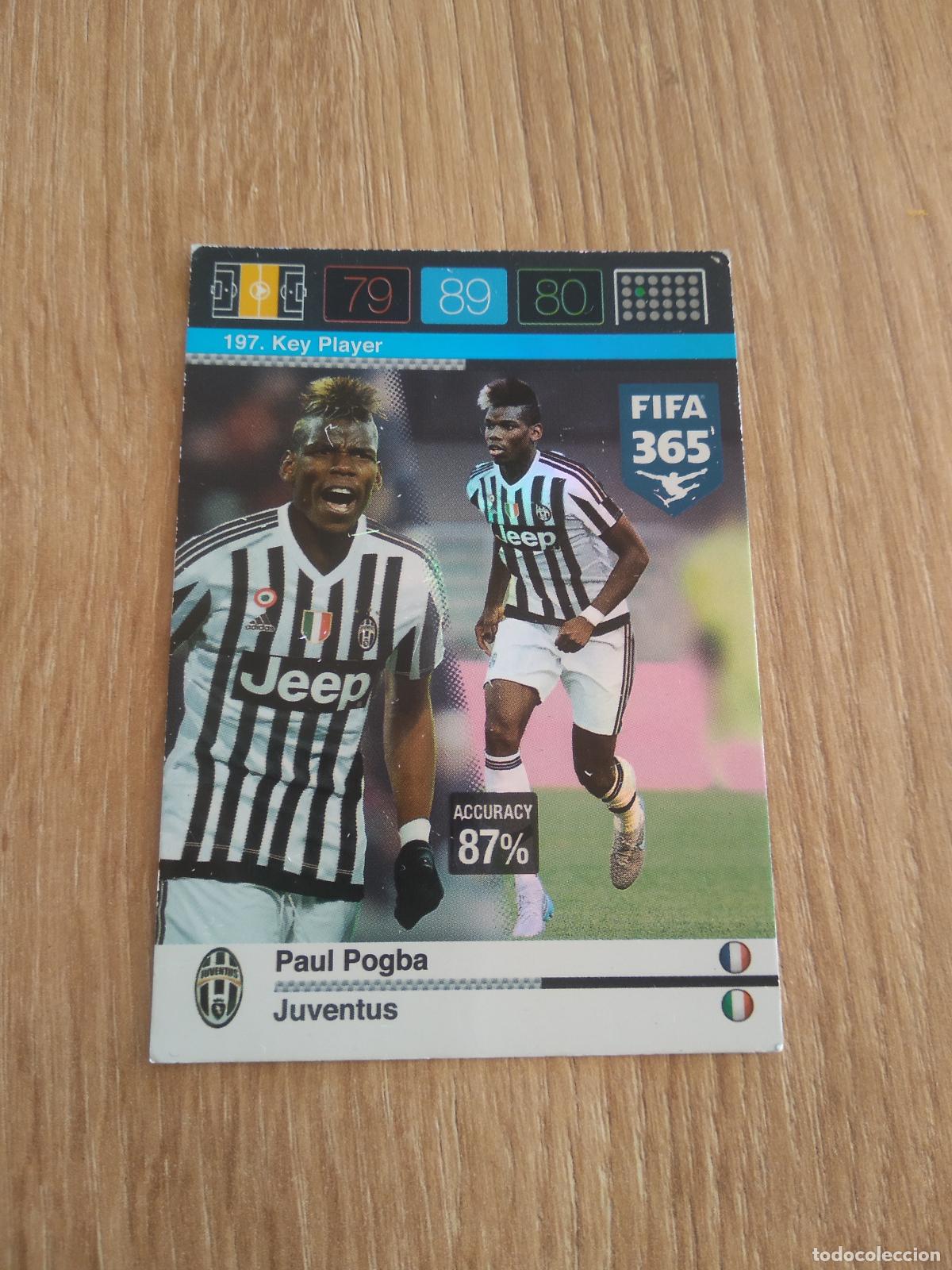 Cromos de F&uacute;tbol: 197 POGBA JUVENTUS TURIN CROMO FUTBOL PANINI FIFA 365 2015-2016 ADRENALYN 15-16