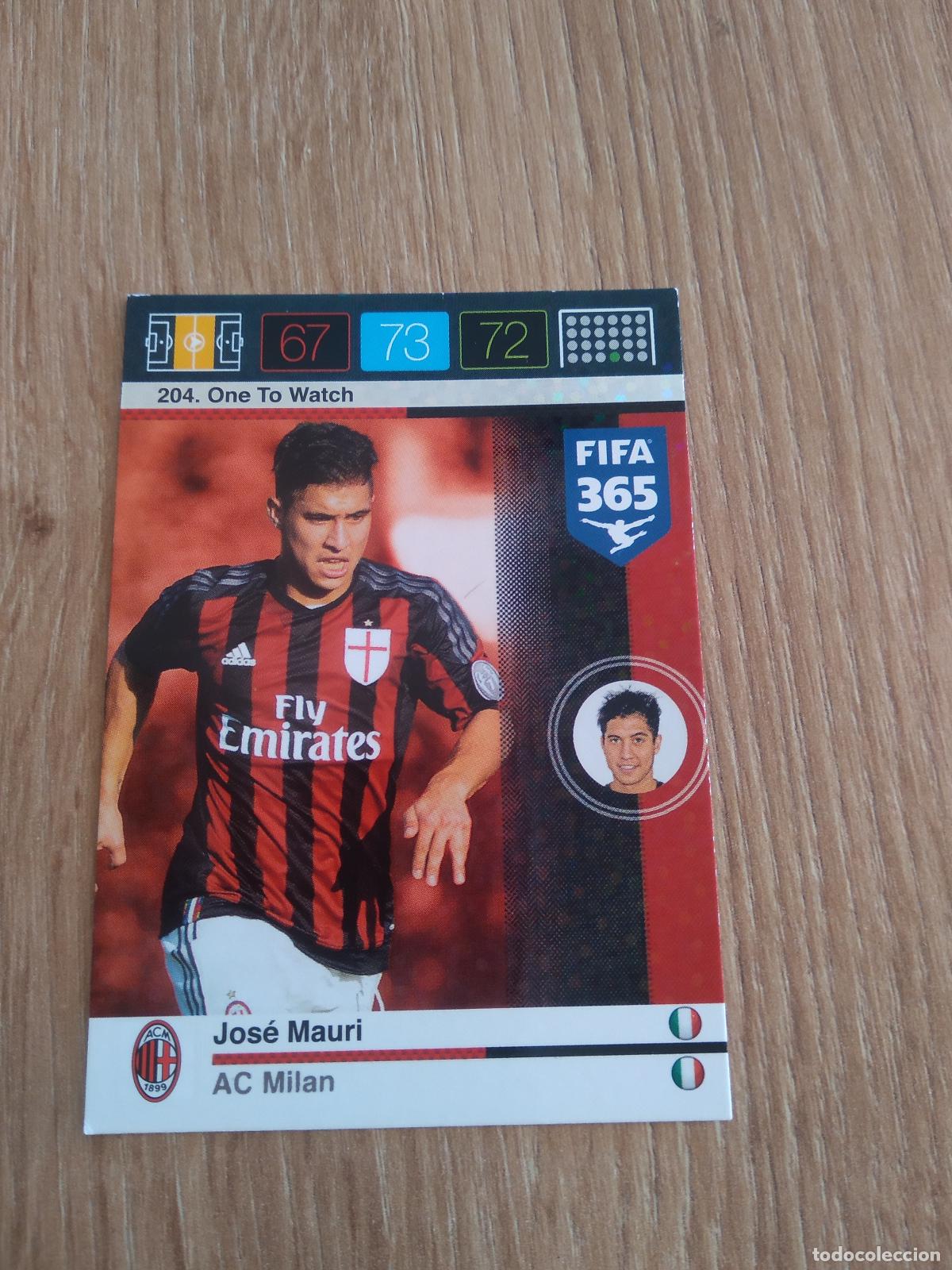 Cromos de F&uacute;tbol: 204 JOSE MAURI AC MILAN CROMO FUTBOL PANINI FIFA 365 2015-2016 ADRENALYN 15-16