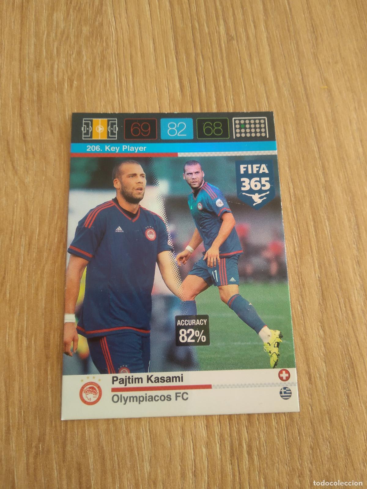 Cromos de F&uacute;tbol: 206 PAJTIM KASAMI OLYMPIACOS CROMO FUTBOL PANINI FIFA 365 2015-2016 ADRENALYN 15-16