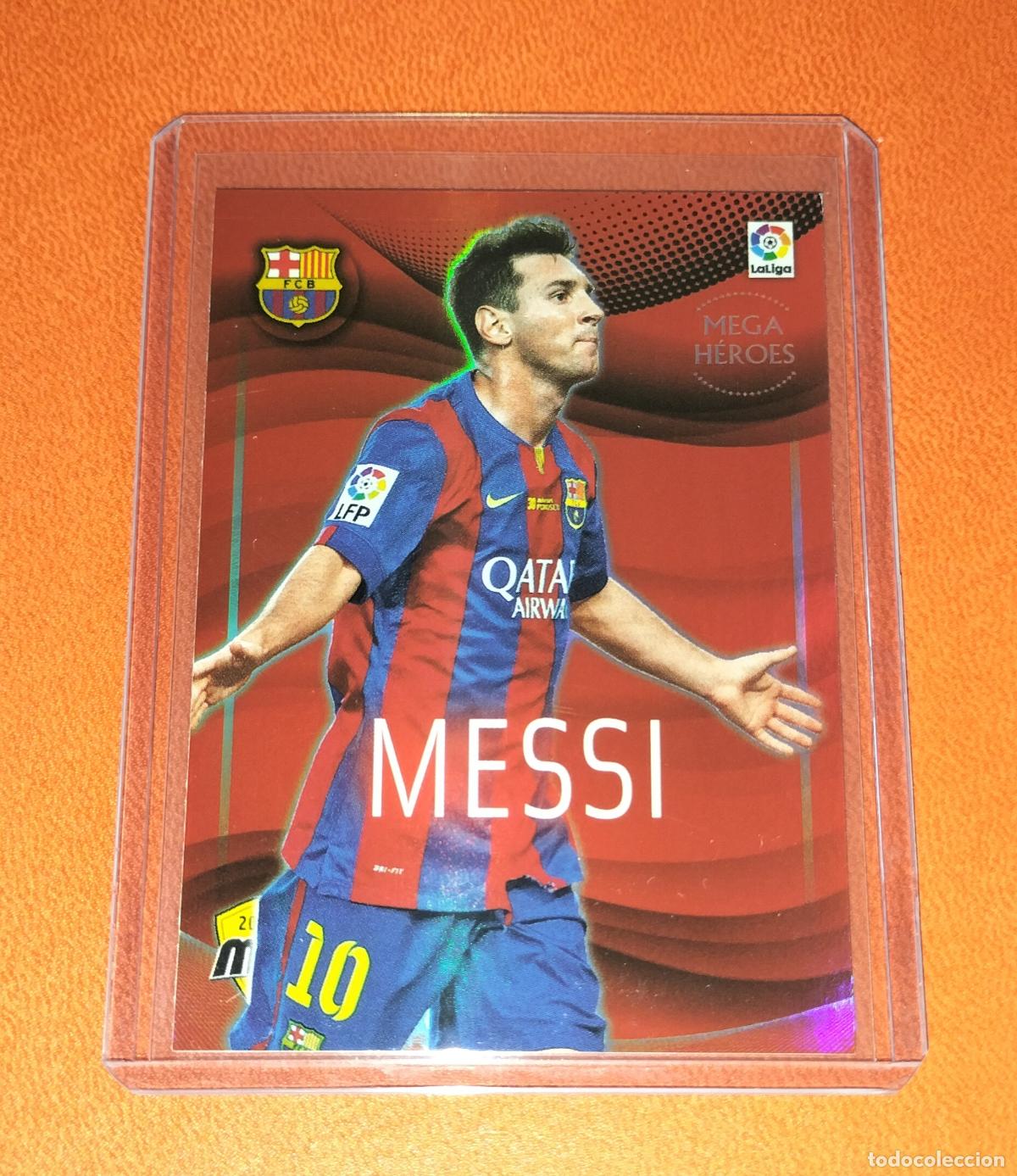 Cromos de F&uacute;tbol: 80 LIONEL MESSI CARD MEGA HEROES FC BARCELONA MGK MEGACRACKS LIGA BBVA 2015 2016 15 16 PANINI