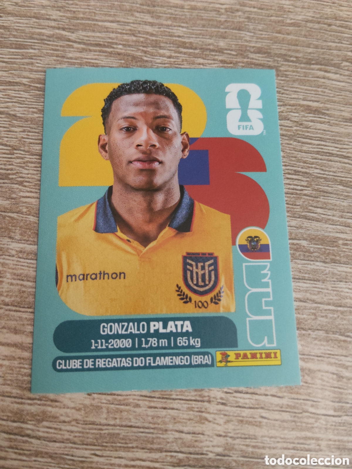 Cromos de F&uacute;tbol: Panini mundial 2026 ECU 16 Gonzalo Plata Ecuador