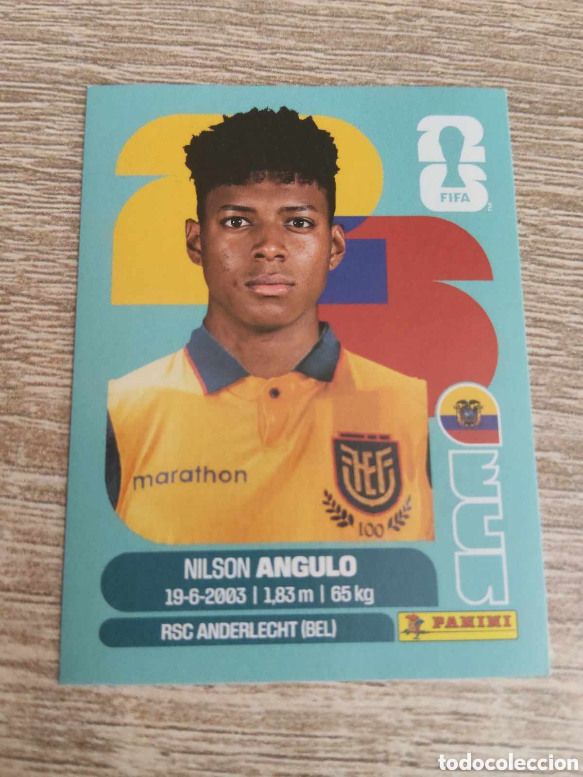 Cromos de F&uacute;tbol: Panini mundial 2026 ECU 17 Nilson Angulo Ecuador