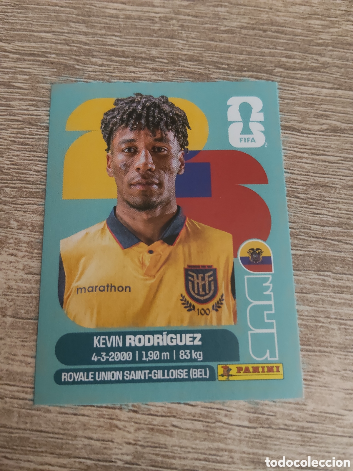 Cromos de F&uacute;tbol: Panini mundial 2026 ECU 19 Kevin Rodr&iacute;guez Ecuador