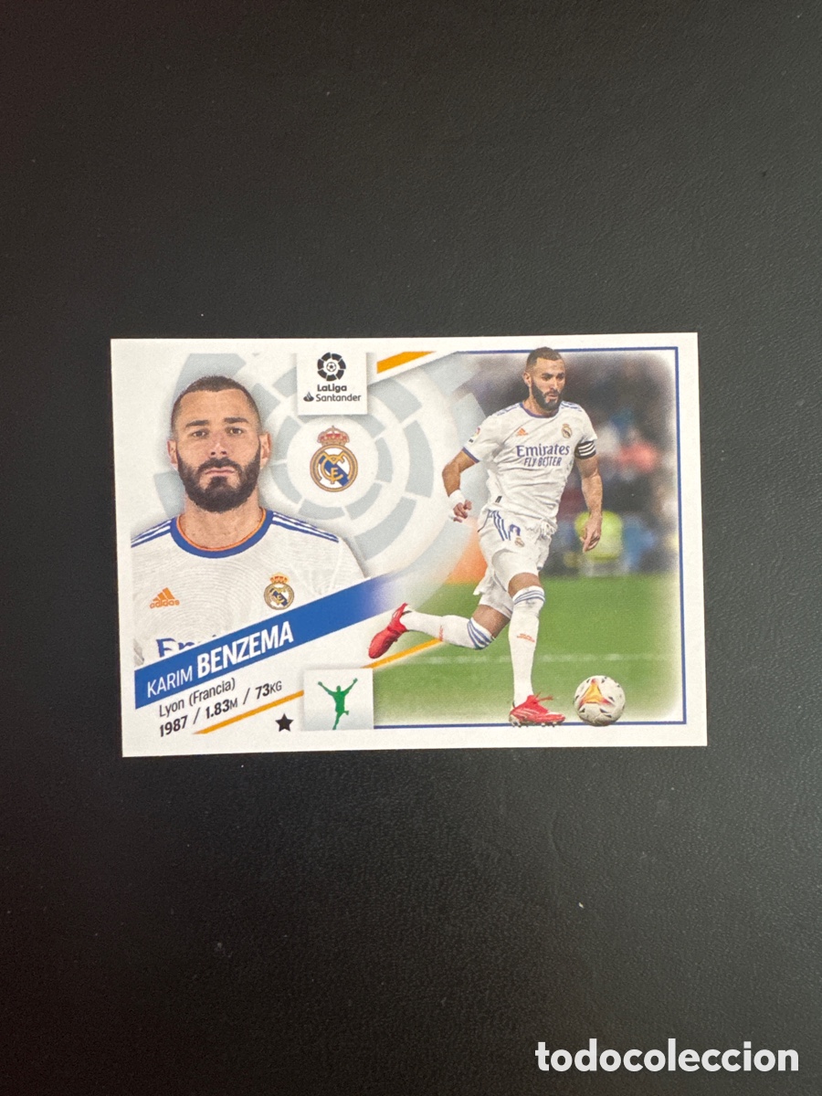 Cromos de F&uacute;tbol: BENZEMA REAL MADRID NUMERO 20 LIGA ESTE 2022 2023