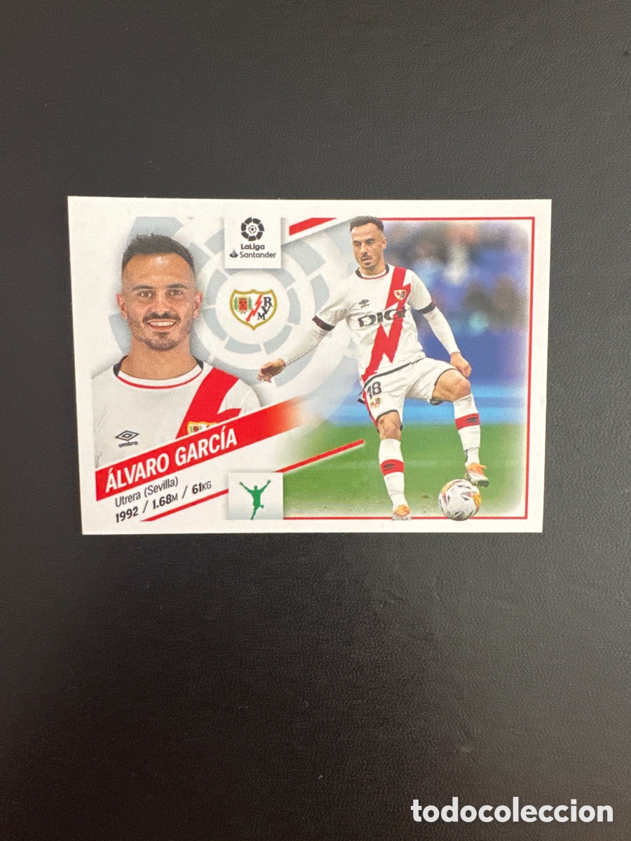 Cromos de F&uacute;tbol: &Aacute;LVARO GARCIA RAYO VALLECANO NUMERO 19 LIGA ESTE 2022 2023