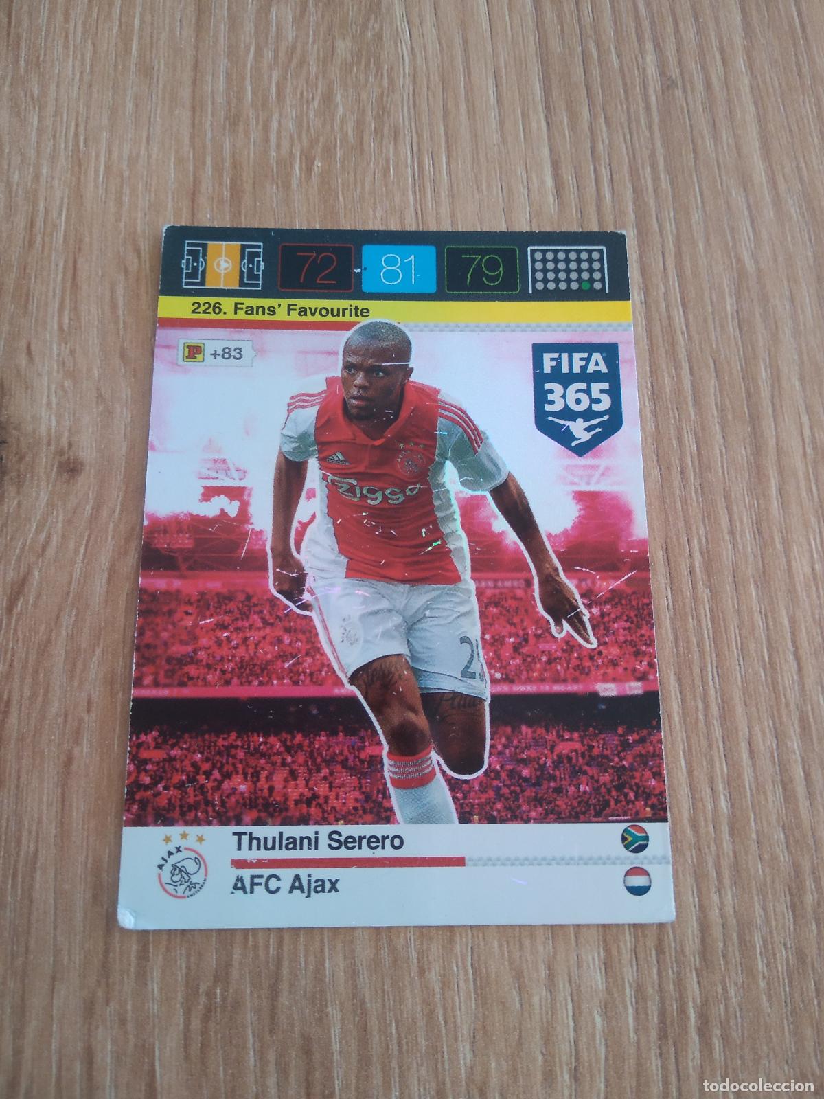Cromos de F&uacute;tbol: 226 THULANI SERERO AJAX CROMO FUTBOL PANINI FIFA 365 2015-2016 ADRENALYN 15-16