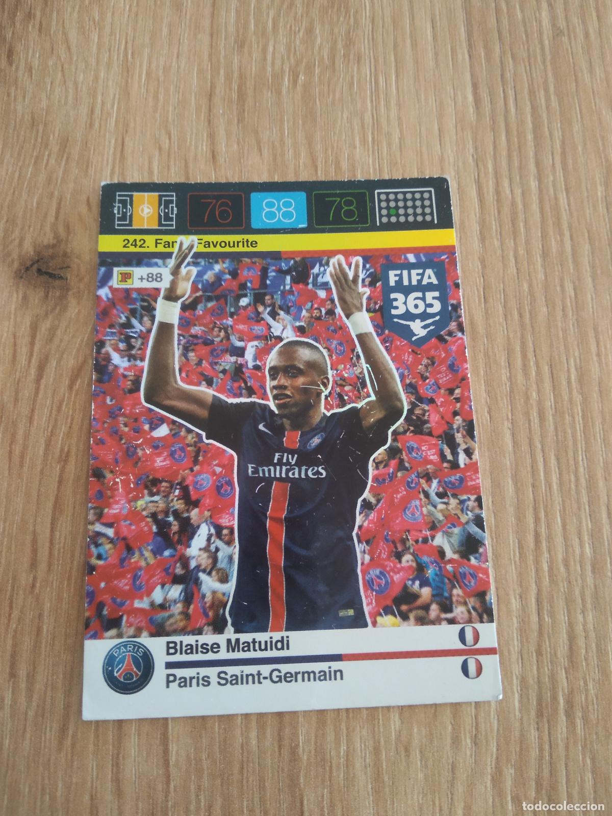 Cromos de F&uacute;tbol: 242 MATUIDI PARIS SAINT GERMAIN PSG CROMO FUTBOL PANINI FIFA 365 2015-2016 ADRENALYN 15-16