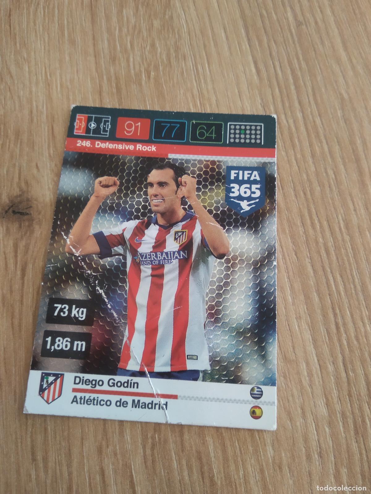 Cromos de F&uacute;tbol: 246 GODIN ATLETICO DE MADRID CROMO FUTBOL PANINI FIFA 365 2015-2016 ADRENALYN 15-16