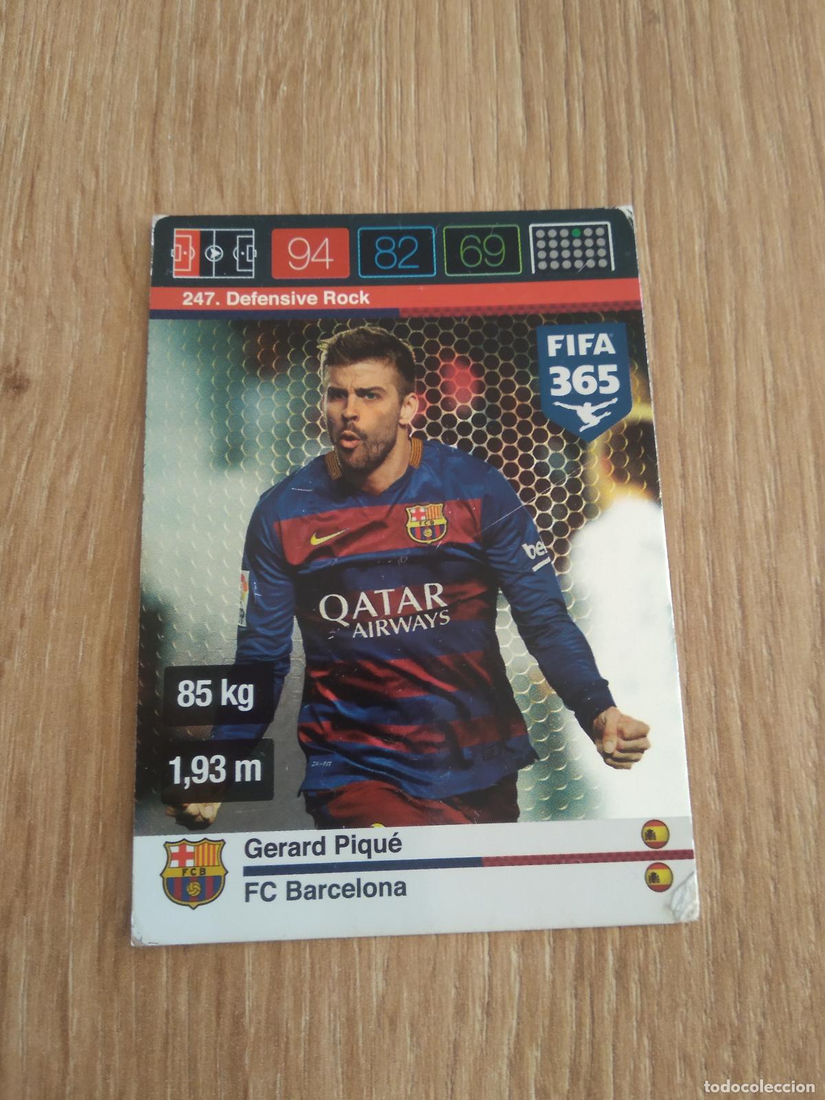 Cromos de F&uacute;tbol: 247 PIQUE BARCELONA BAR&Ccedil;A CROMO FUTBOL PANINI FIFA 365 2015-2016 ADRENALYN 15-16