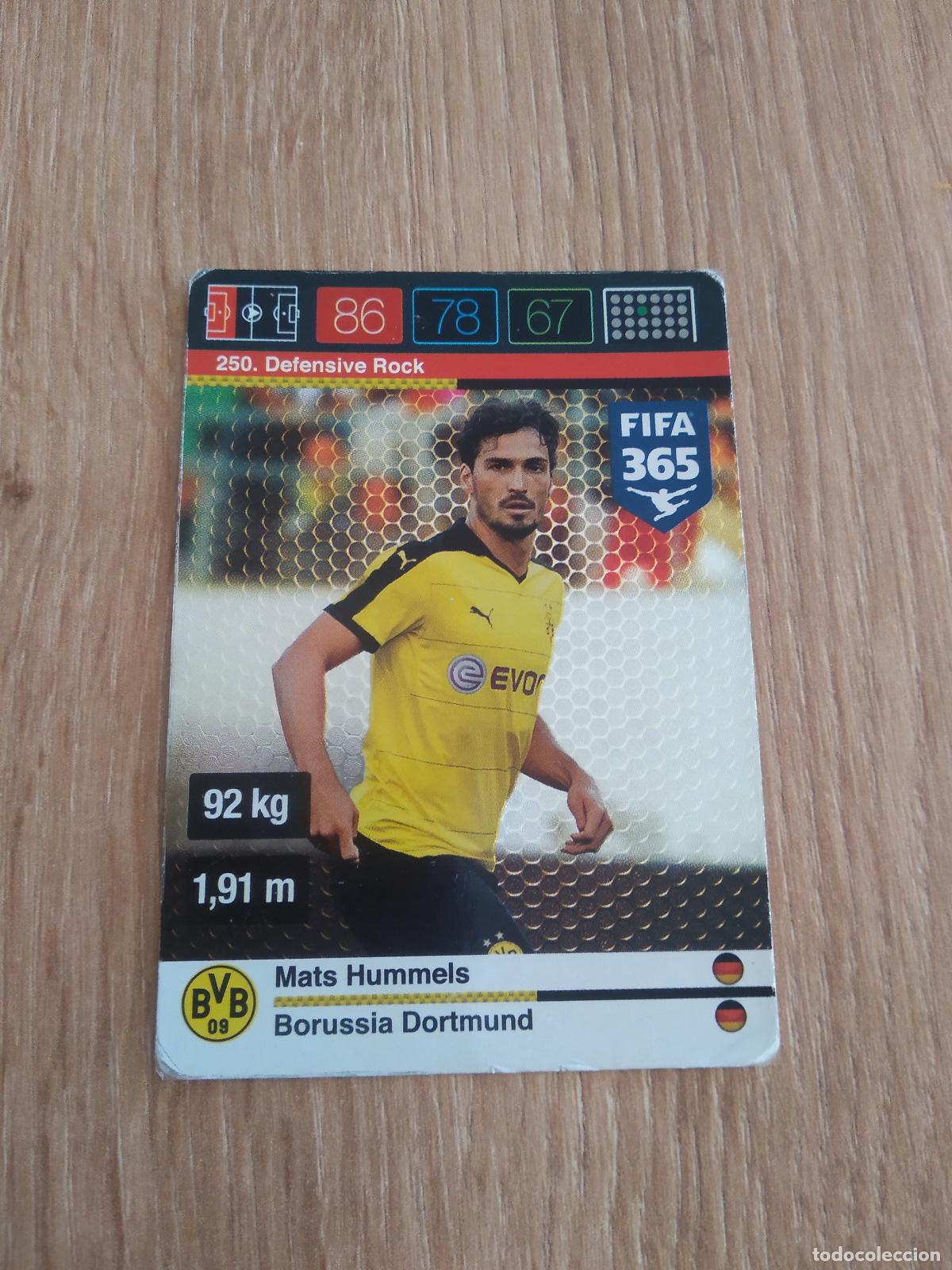 Cromos de F&uacute;tbol: 250 MATS HUMMELS BORUSSIA DORTMUND CROMO FUTBOL PANINI FIFA 365 2015-2016 ADRENALYN 15-16