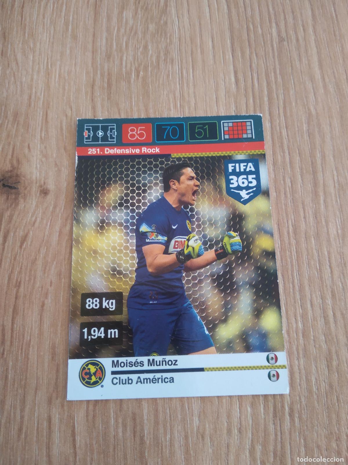 Cromos de F&uacute;tbol: 251 MOISES MU&Ntilde;OZ CLUB AMERICA CROMO FUTBOL PANINI FIFA 365 2015-2016 ADRENALYN 15-16