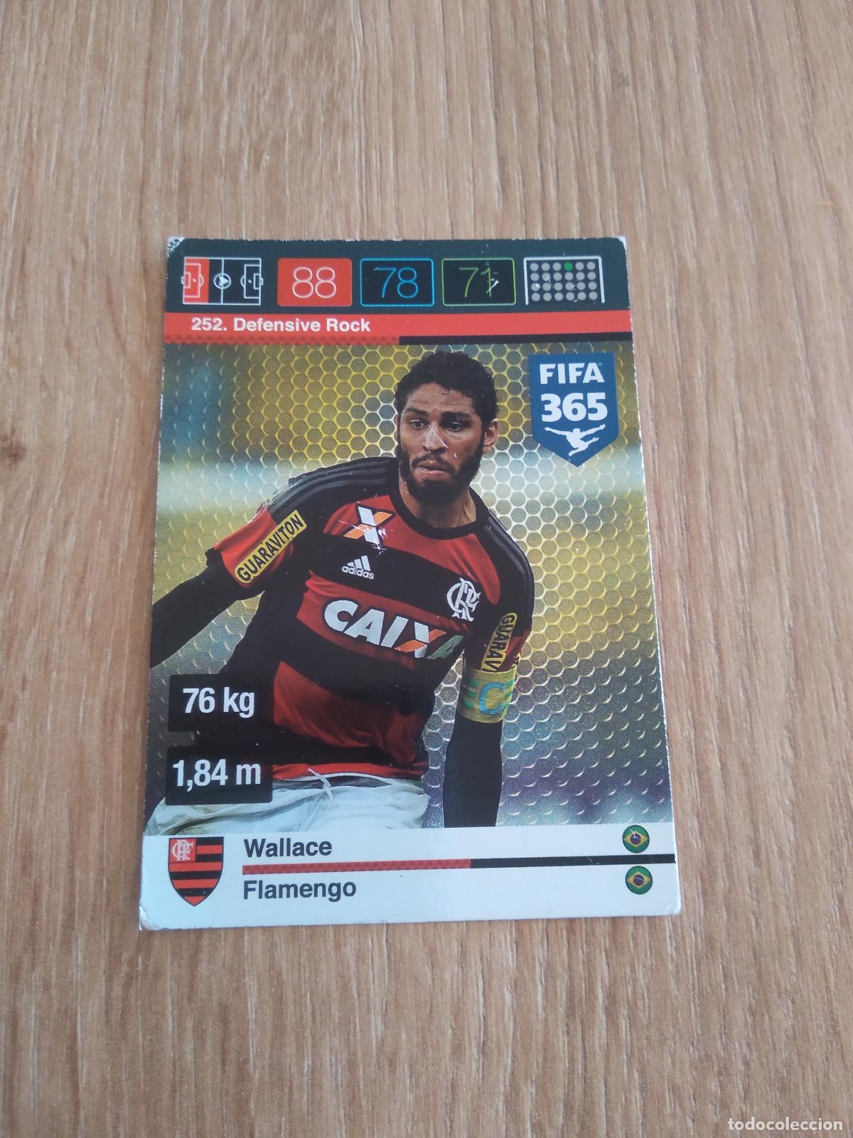 Cromos de F&uacute;tbol: 252 WALLACE FLAMENGO CROMO FUTBOL PANINI FIFA 365 2015-2016 ADRENALYN 15-16