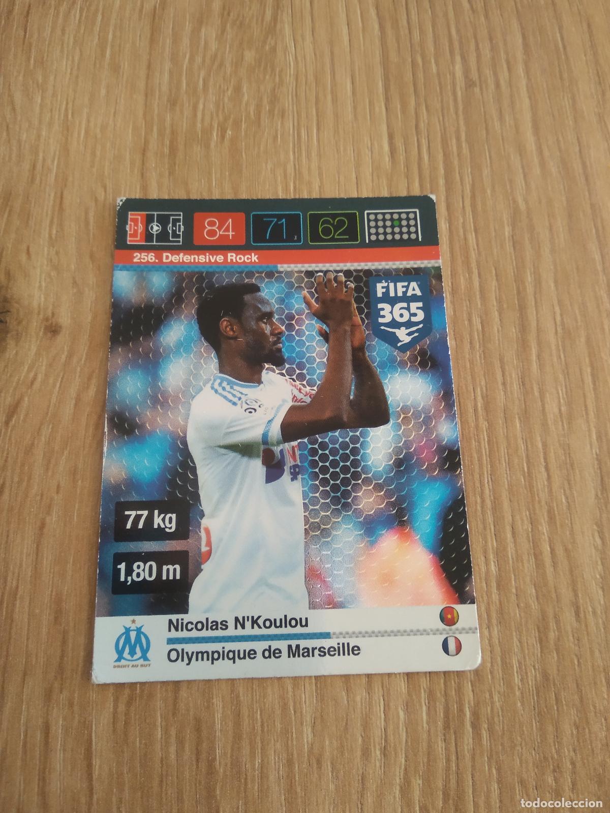 Cromos de F&uacute;tbol: 256 NICOLAS N'KOULOU OLYMPIQUE MARSELLA CROMO FUTBOL PANINI FIFA 365 2015-2016 ADRENALYN 15-16