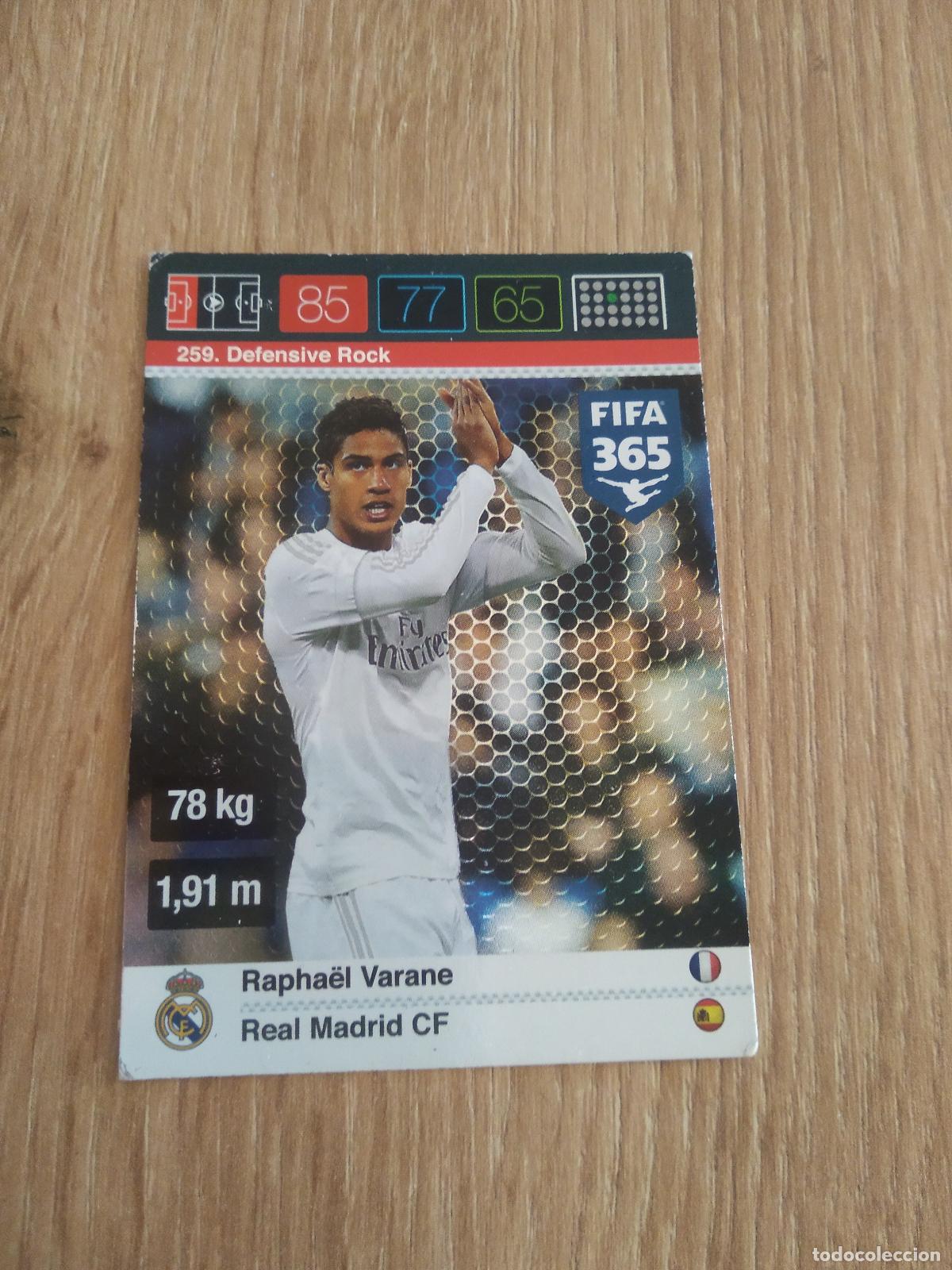 Cromos de F&uacute;tbol: 259 VARANE REAL MADRID CROMO FUTBOL PANINI FIFA 365 2015-2016 ADRENALYN 15-16