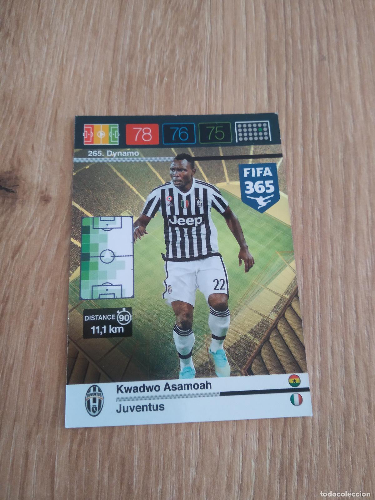 Football Stickers: 265 KWADWO ASAMOAH JUVENTUS TURIN CROMO FUTBOL PANINI FIFA 365 2015-2016 ADRENALYN 15-16