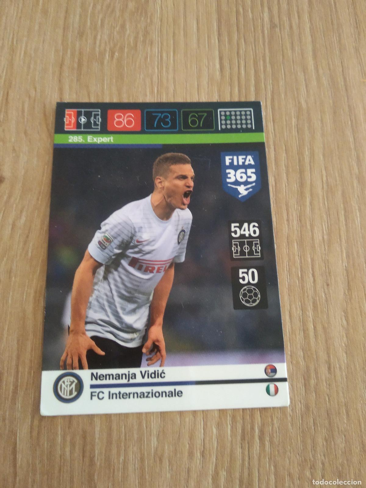 Football Stickers: 285 VIDIC INTER MILAN CROMO FUTBOL PANINI FIFA 365 2015-2016 ADRENALYN 15-16