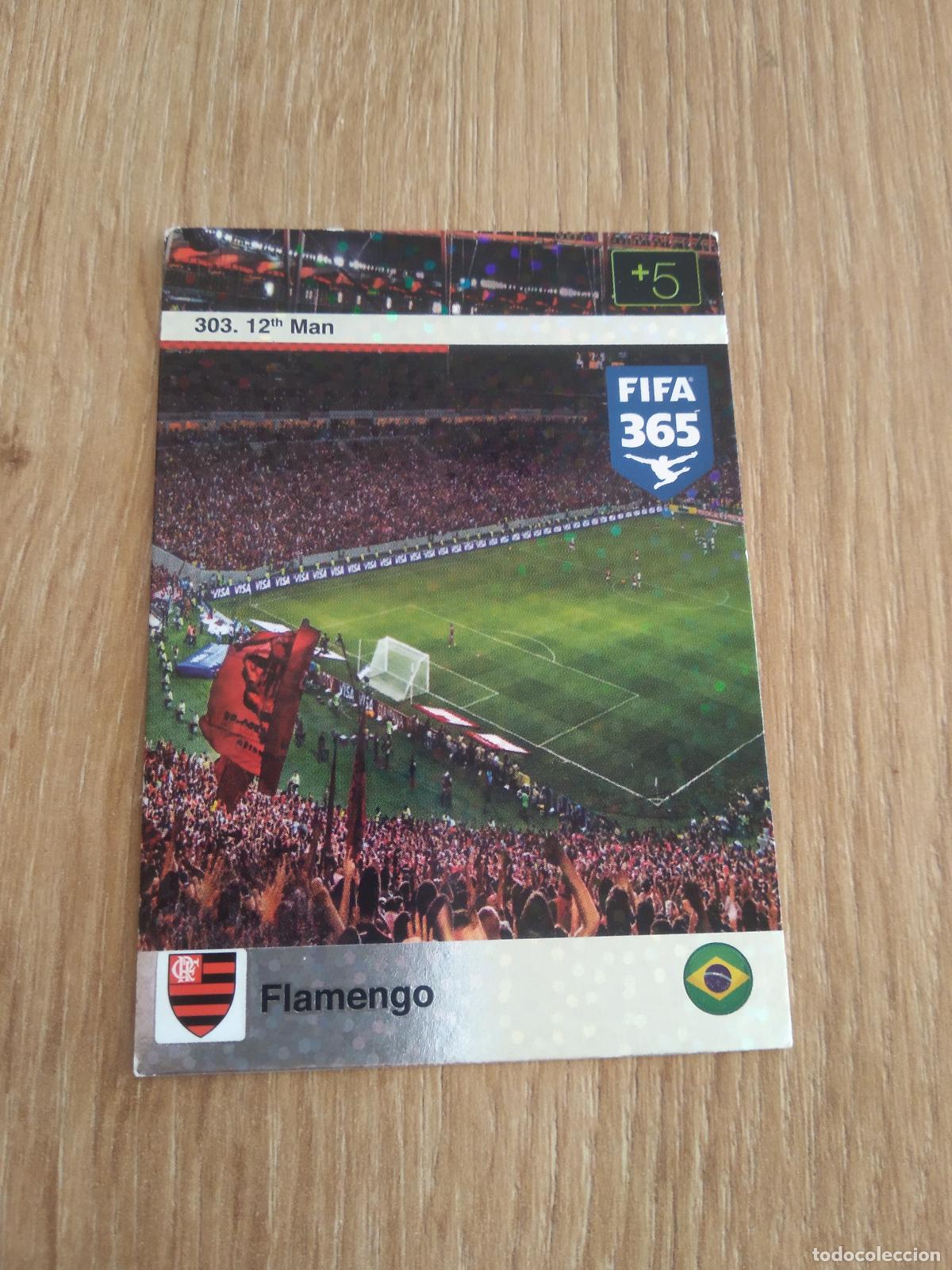 Football Stickers: 303 FANS AFICION FLAMENGO CROMO FUTBOL PANINI FIFA 365 2015-2016 ADRENALYN 15-16