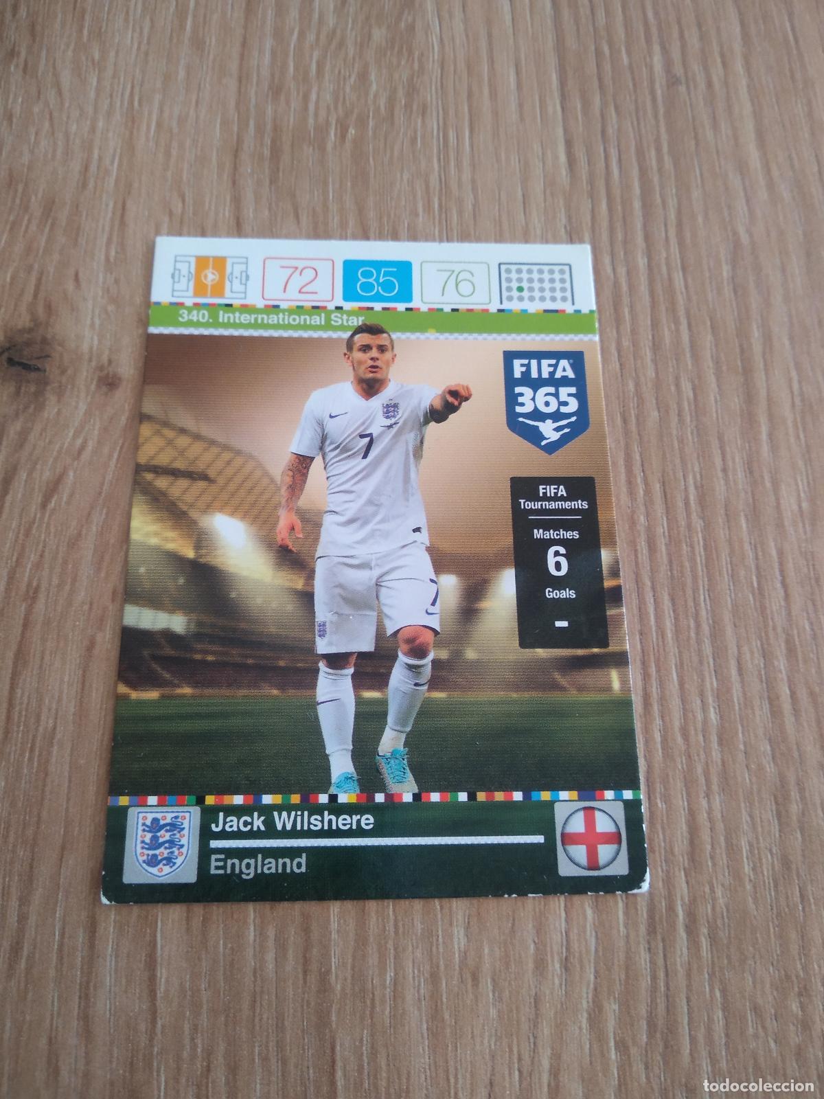 Football Stickers: 340 JACK WILSHERE INGLATERRA CROMO FUTBOL PANINI FIFA 365 2015-2016 ADRENALYN 15-16