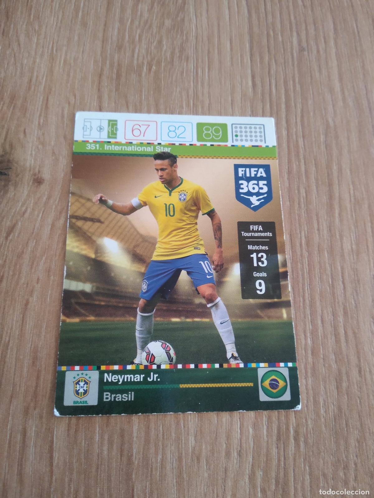 Cromos de F&uacute;tbol: 351 NEYMAR BRASIL CROMO FUTBOL PANINI FIFA 365 2015-2016 ADRENALYN 15-16