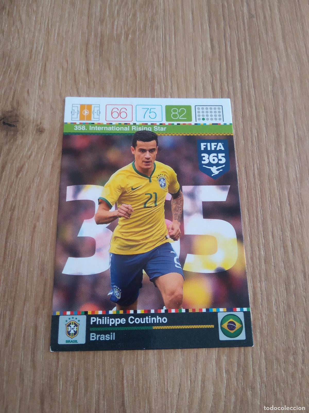 Cromos de F&uacute;tbol: 358 COUTINHO BRASIL CROMO FUTBOL PANINI FIFA 365 2015-2016 ADRENALYN 15-16
