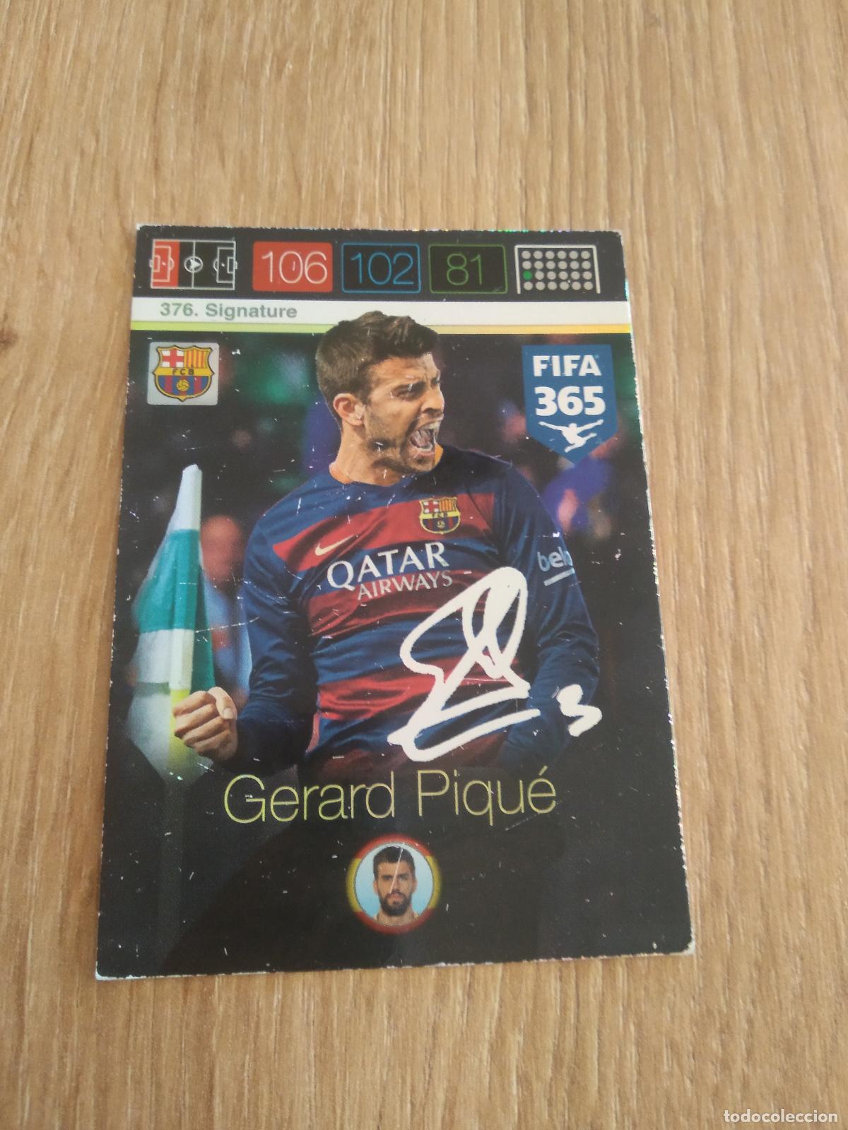 Cromos de F&uacute;tbol: 376 PIQUE BARCELONA BAR&Ccedil;A CROMO FUTBOL PANINI FIFA 365 2015-2016 ADRENALYN 15-16