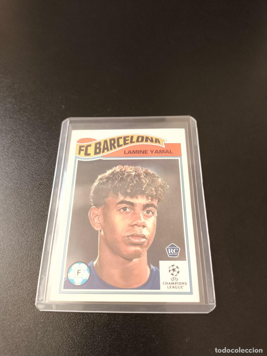Cromos de F&uacute;tbol: 596 TOPPS LIVING SET LAMINE YAMAL ROOKIE CARD RC BARCELONA CHAMPIONS LEAGUE NO PANINI LIGA ESTE