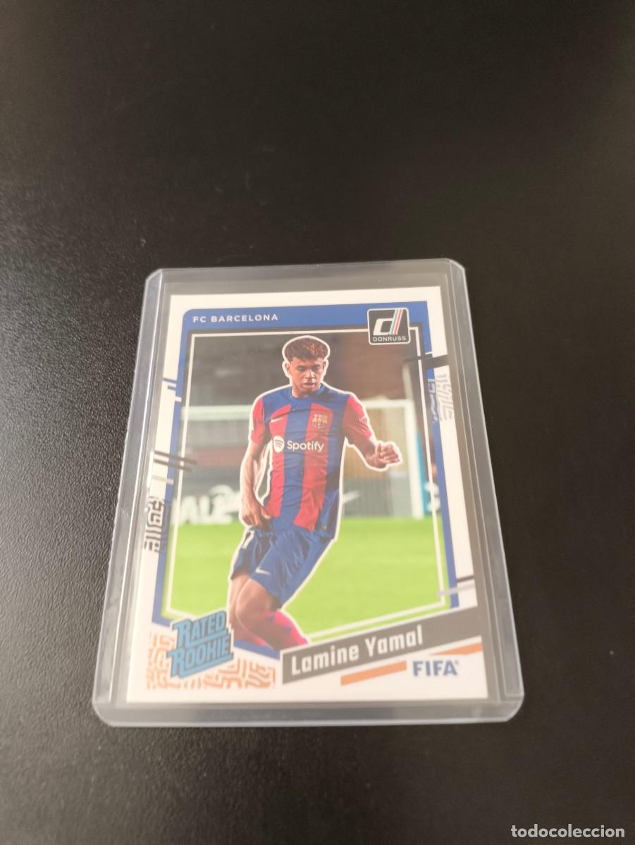 Fu&szlig;ball-Sticker: Lamine Yamal 177 Rated Rookie Card Panini Donruss 2023 2024 FC Barcelona no liga este megacracks