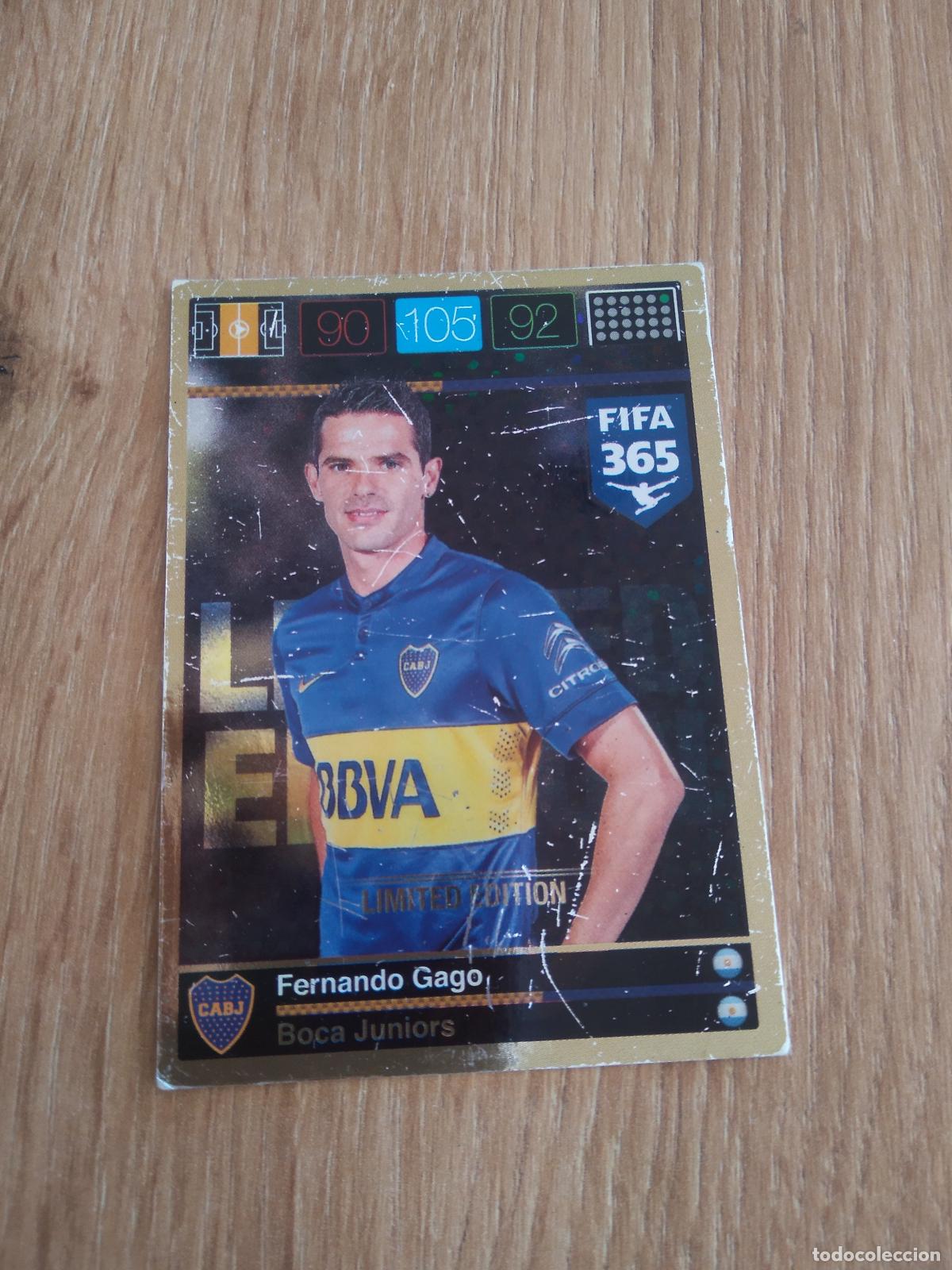 Cromos de F&uacute;tbol: GAGO BOCA JUNIORS EDICION LIMITADA CROMO FUTBOL PANINI FIFA 365 2015-2016 ADRENALYN 15-16
