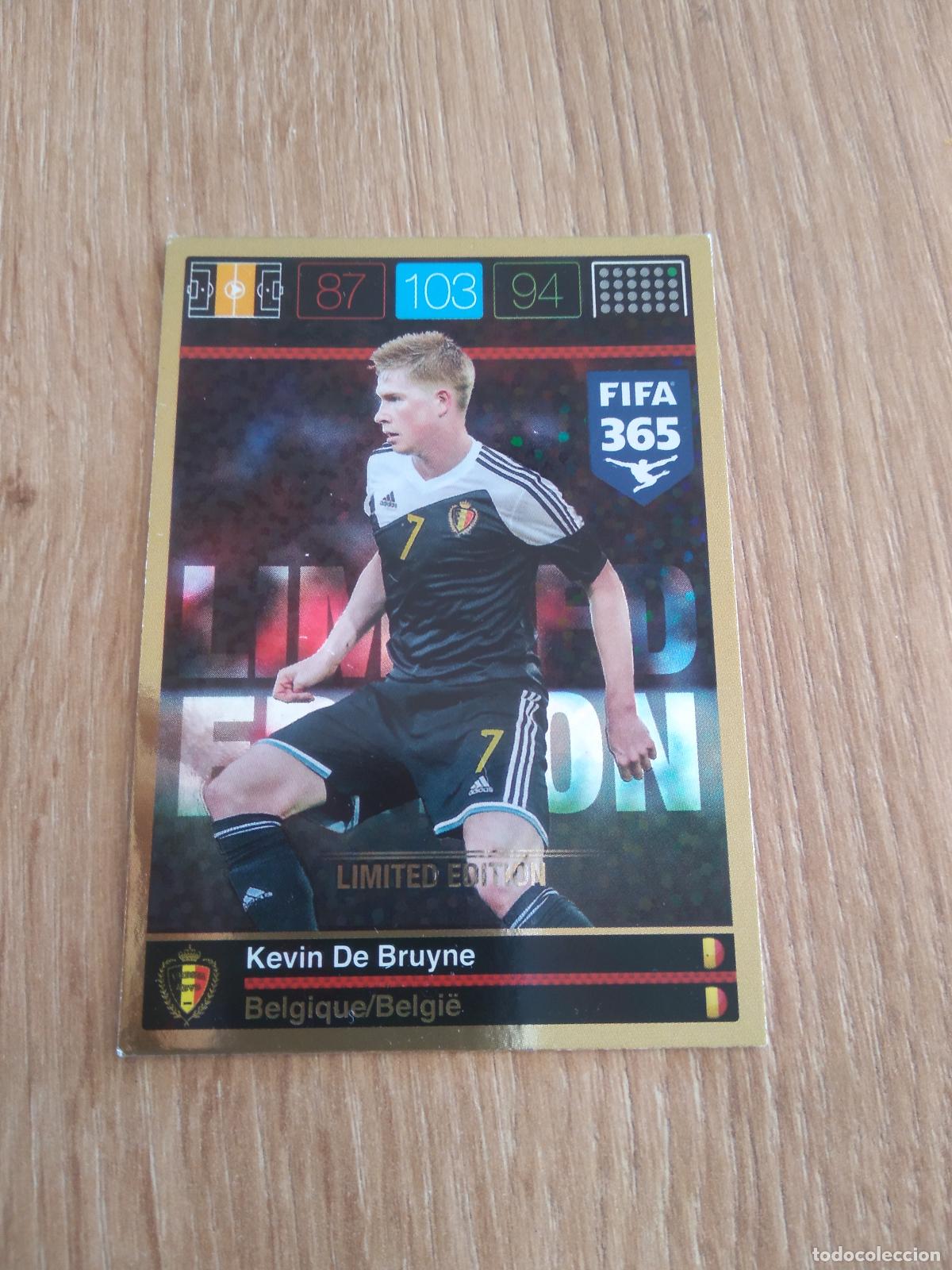 Cromos de F&uacute;tbol: DE BRUYNE BELGICA EDICION LIMITADA CROMO FUTBOL PANINI FIFA 365 2015-2016 ADRENALYN 15-16