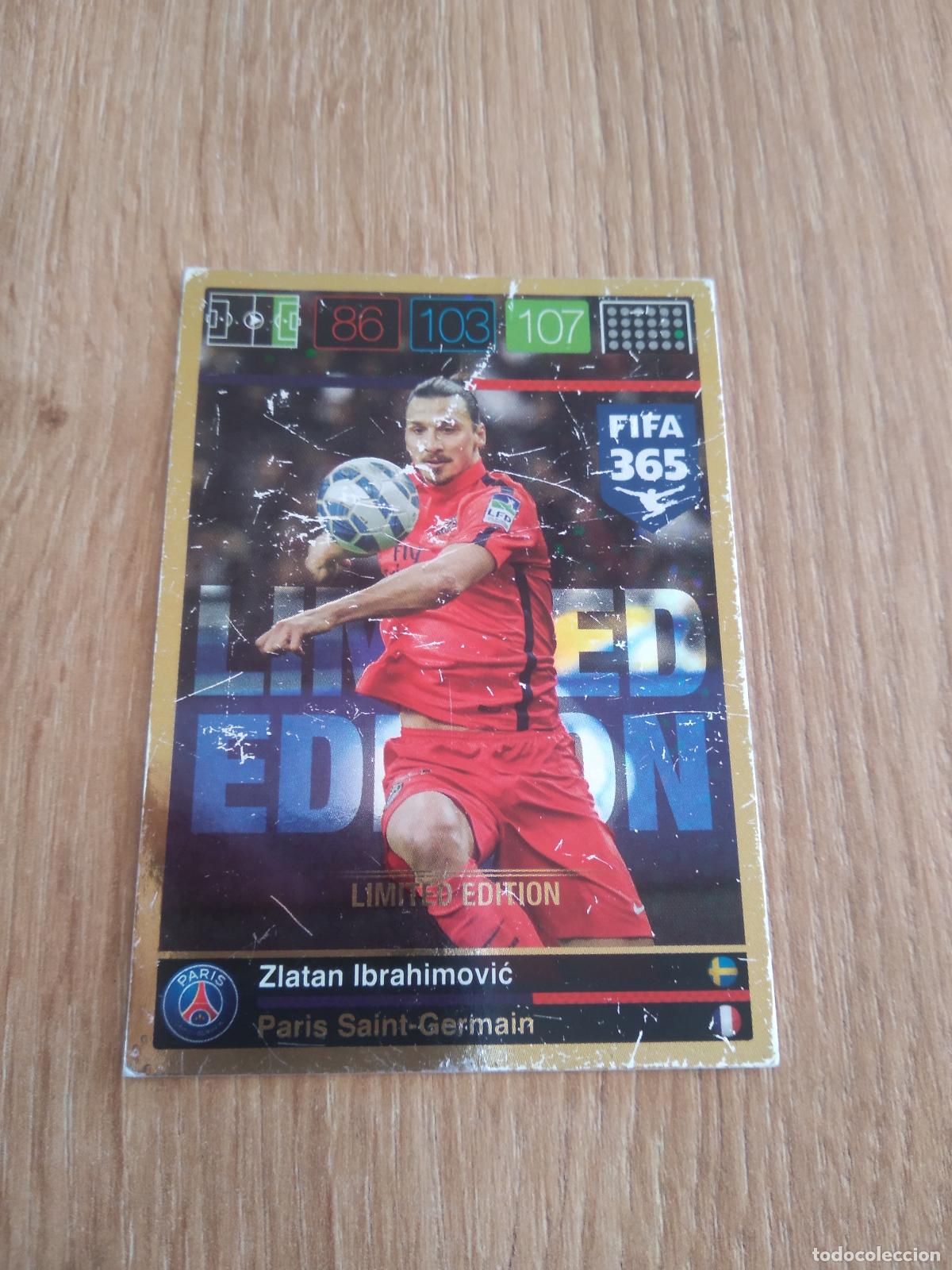 Cromos de F&uacute;tbol: ZLATAN IBRAHIMOVIC PSG EDICION LIMITADA CROMO FUTBOL PANINI FIFA 365 2015-2016 ADRENALYN 15-16