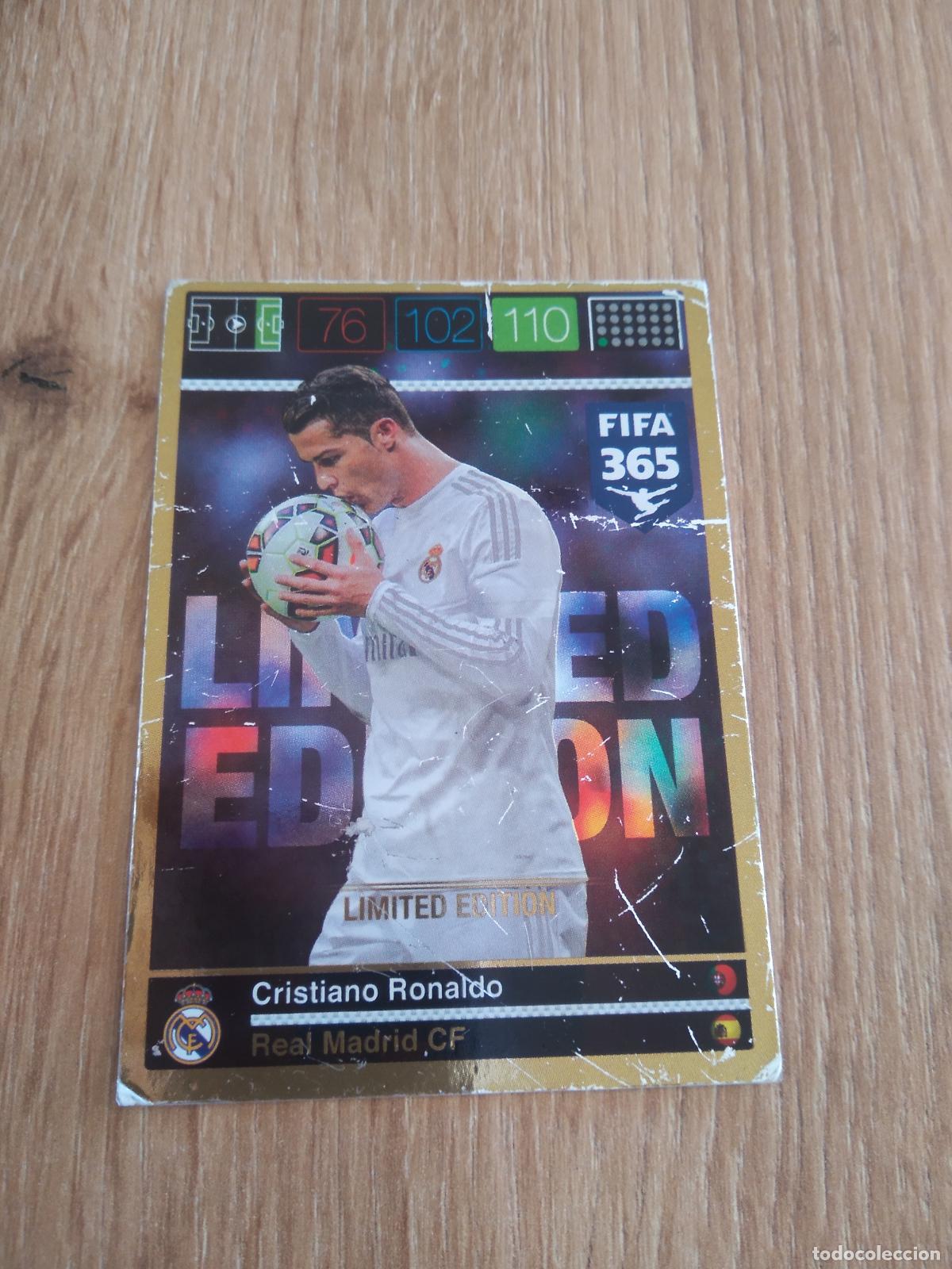 Cromos de F&uacute;tbol: CRISTIANO RONALDO MADRID EDICION LIMITADA CROMO FUTBOL PANINI FIFA 365 2015-2016 ADRENALYN 15-16