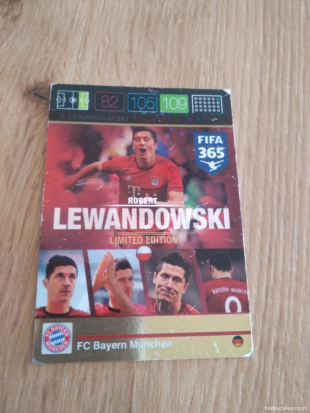 Cromos de F&uacute;tbol: 3 LEWANDOWSKI BAYERN MUNICJ LEWANGOALSKI CROMO FUTBOL PANINI FIFA 365 2015-2016 ADRENALYN 15-16