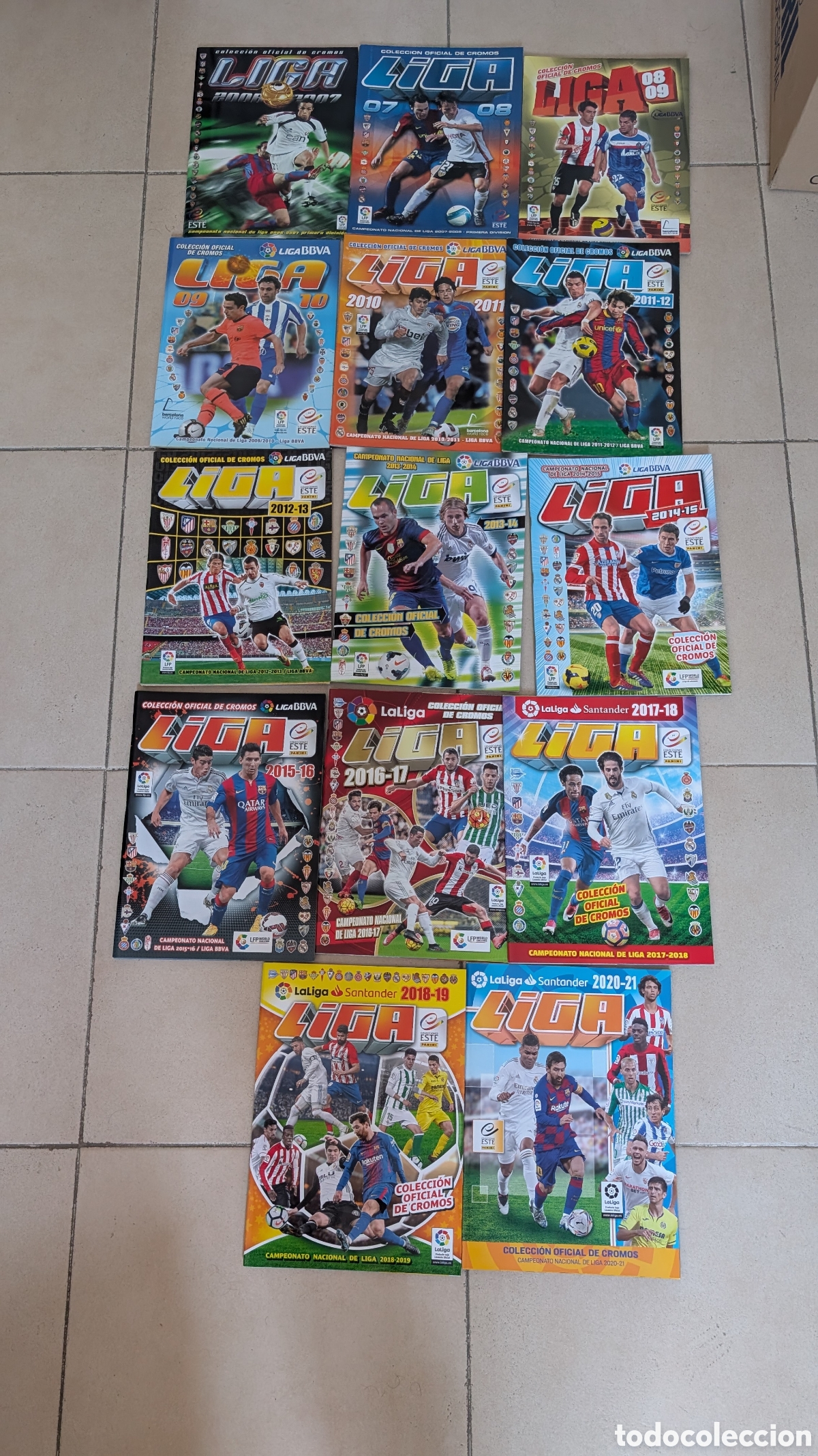 Figurine di Calcio: LOTE 14 &Aacute;LBUMES PLANCHA DIFERENTES LIGA ESTE ENTRE 2006 Y 2020 PERFECTO ESTADO