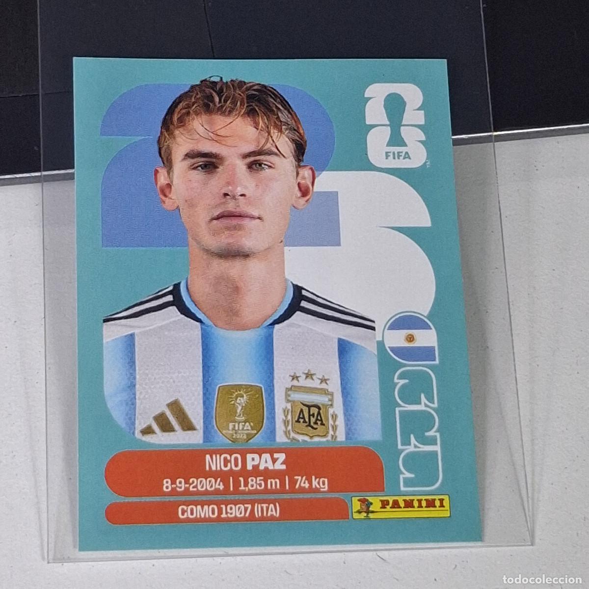 Cromos de F&uacute;tbol: B12 ARG14 NICO PAZ 14 ARGENTINA ARG MUNDIAL FIFA WORLD CUP 2026 STICKER PANINI
